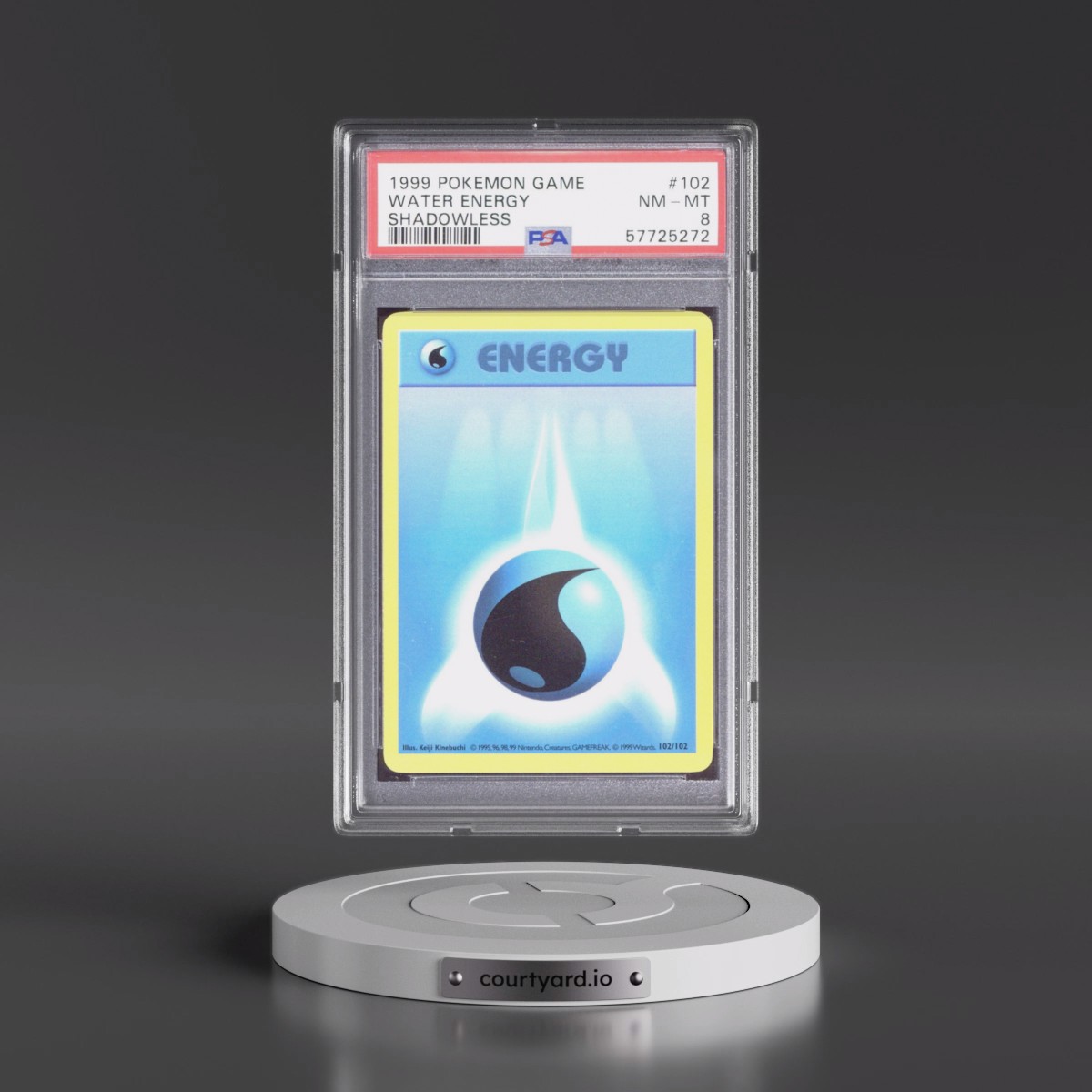1999 Pokémon Game #102 Water Energy - Shadowless (PSA 8 NM-MT)