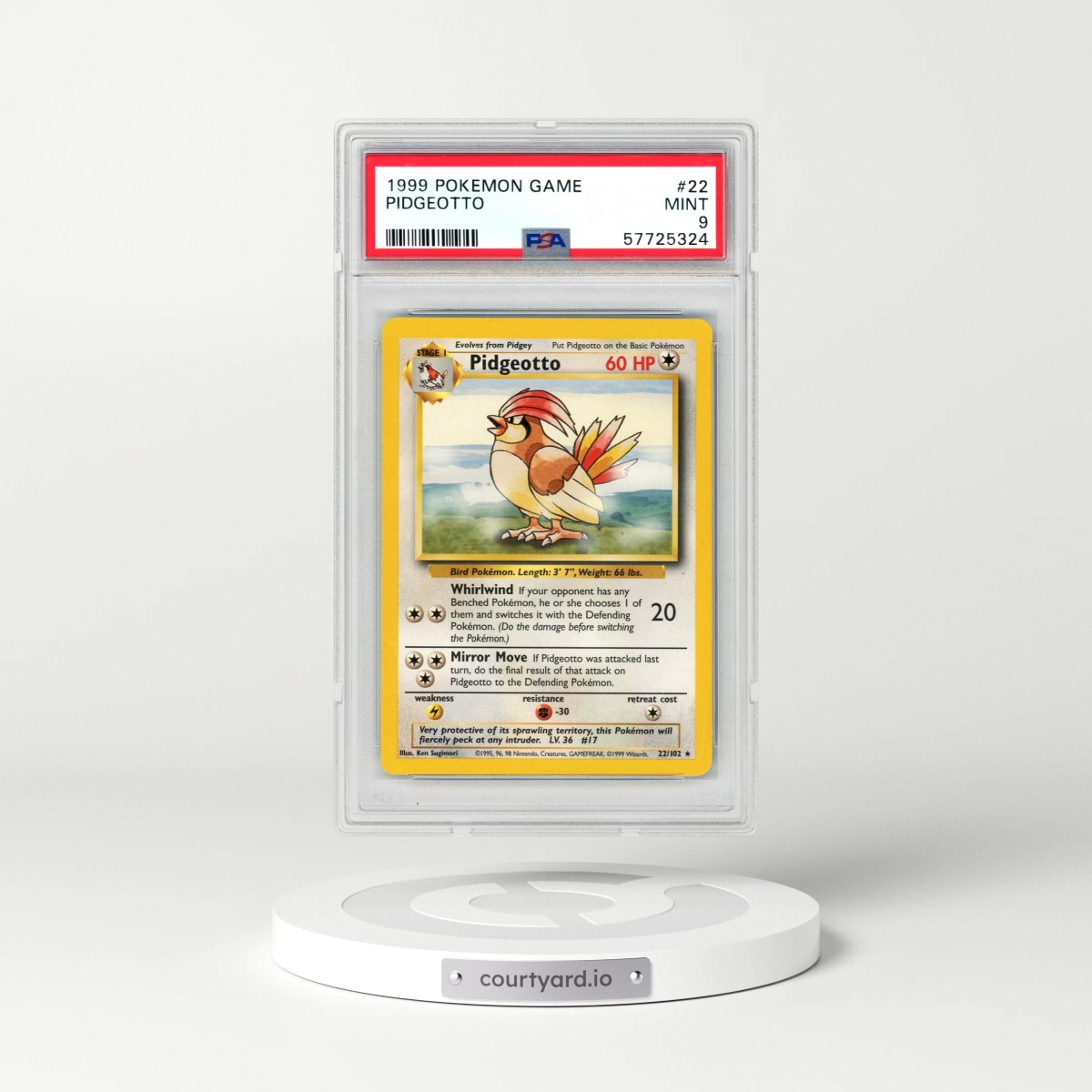 1999 Pokémon Game #22 Pidgeotto (PSA 9 MINT)