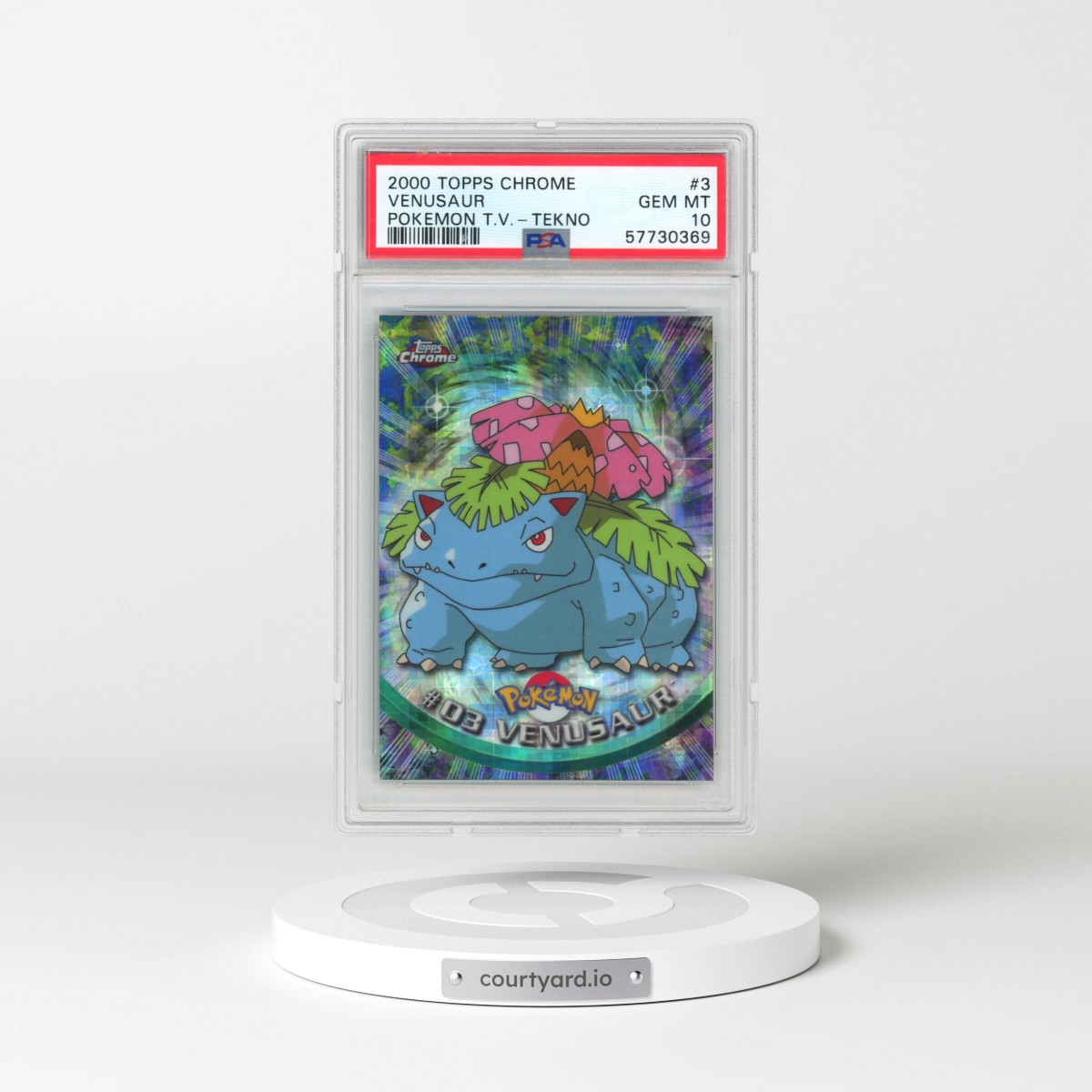 2000 Topps Chrome Pokémon T.V. #3 Venusaur - Tekno (PSA 10 GEM MINT)