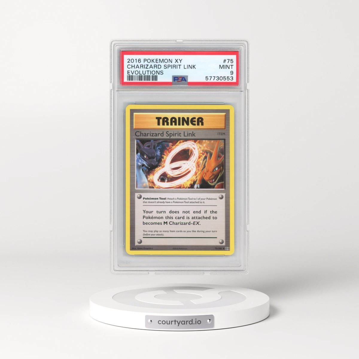 2016 Pokémon XY Evolutions #75 Charizard Spirit Link (PSA 9 MINT)