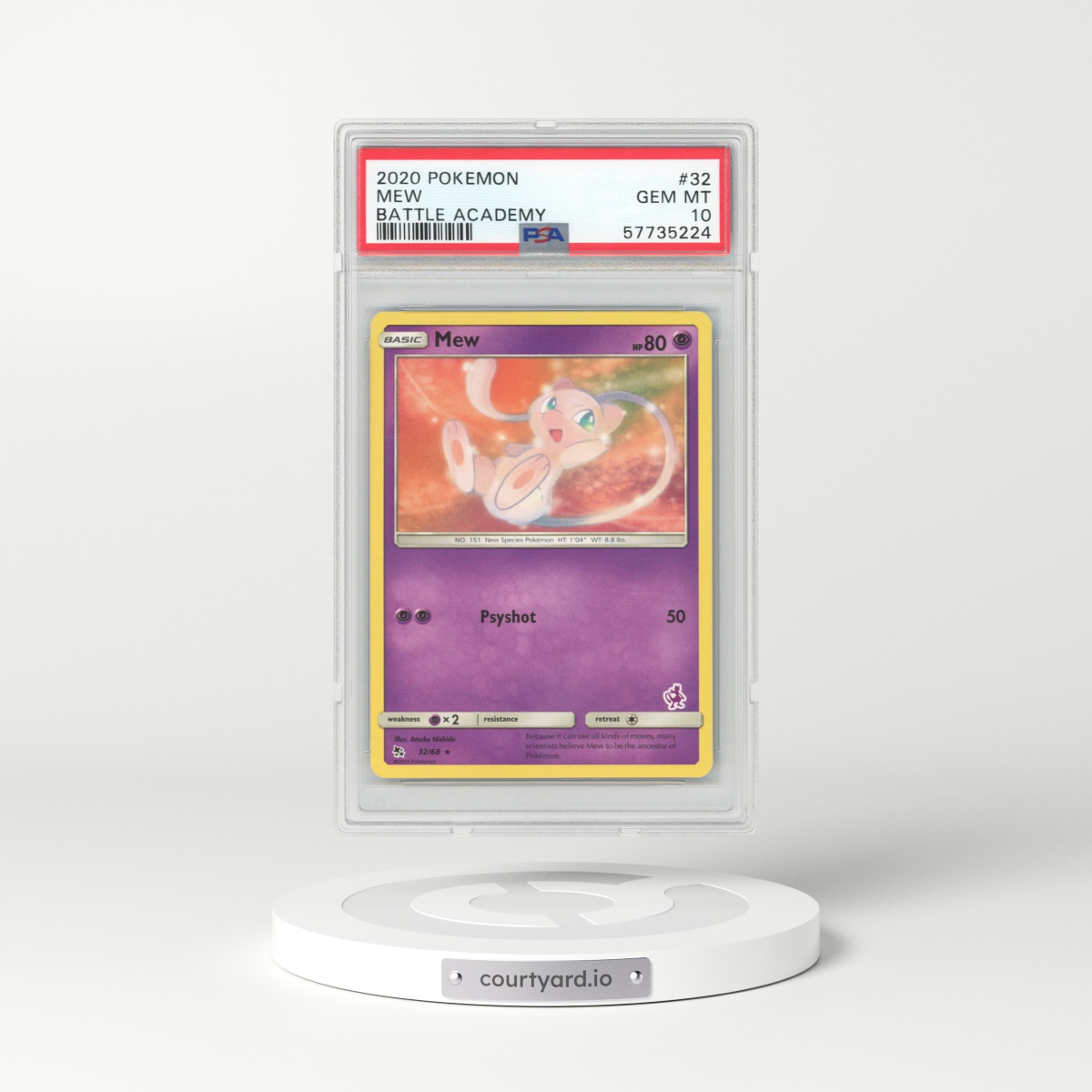 2020 Pokémon Battle Academy #32 Mew (PSA 10 GEM MINT)