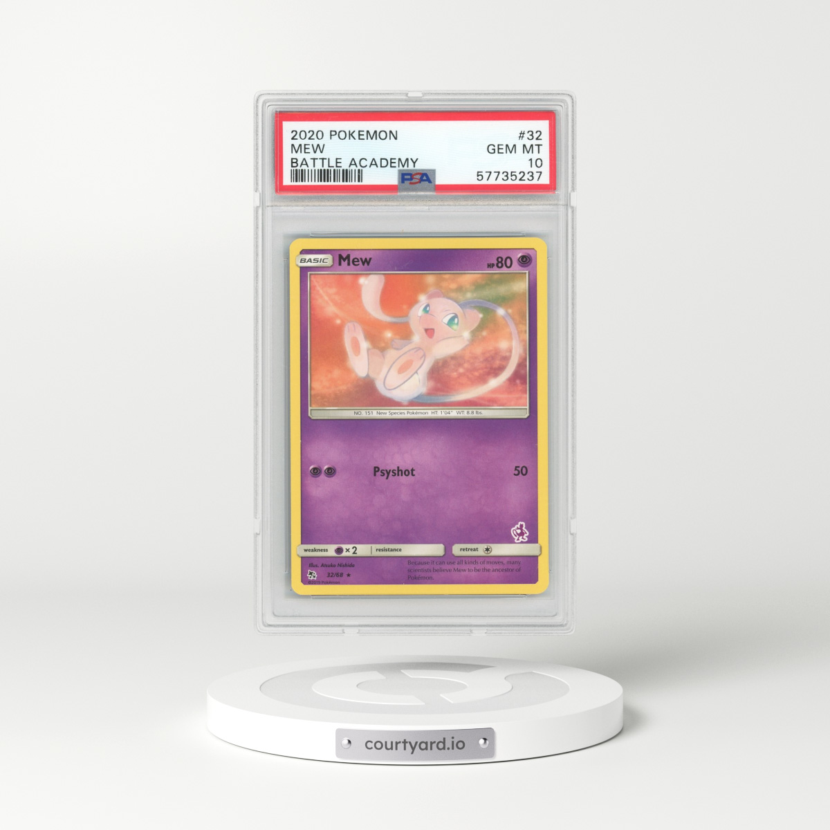 2020 Pokémon Battle Academy #32 Mew (PSA 10 GEM MINT)