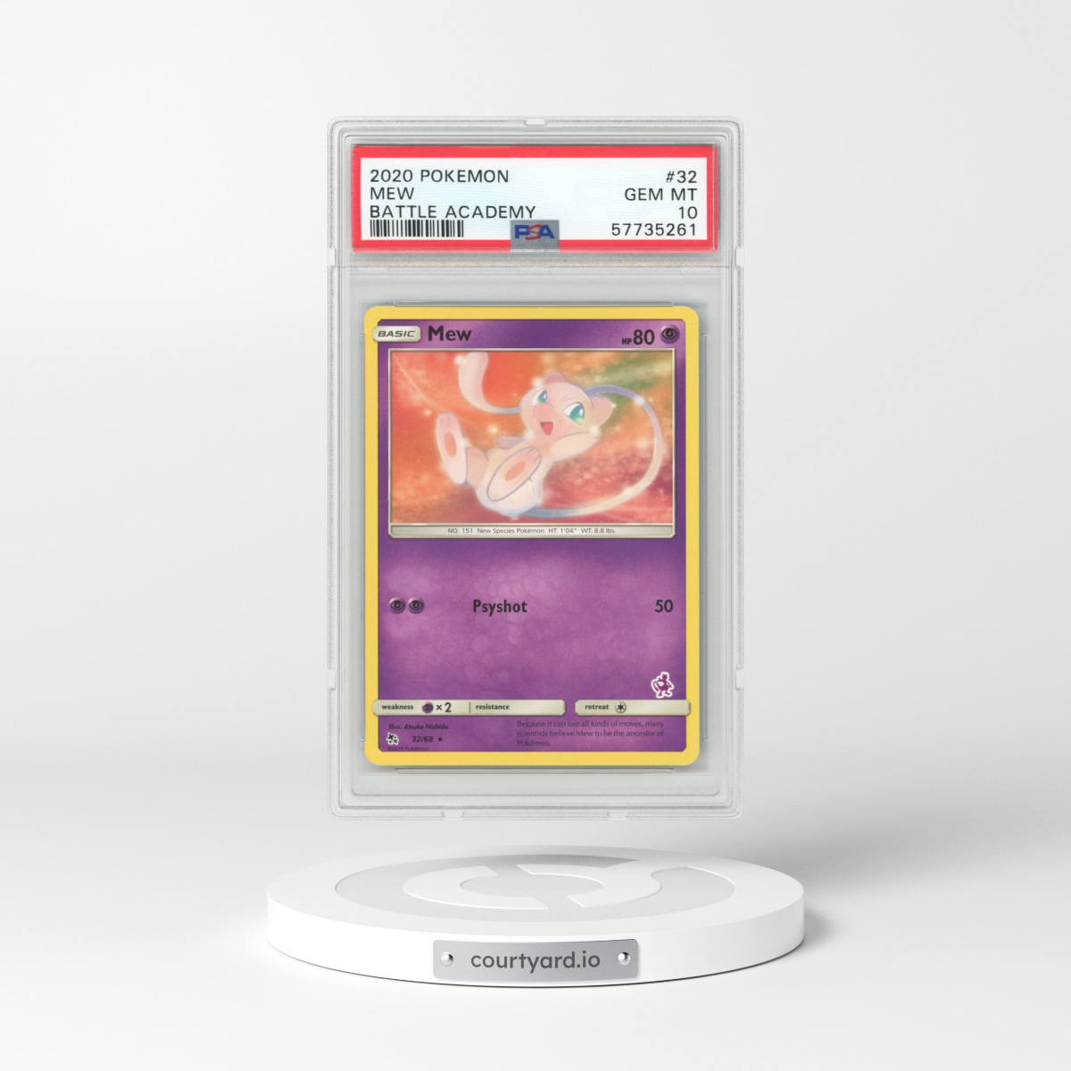 2020 Pokémon Battle Academy #32 Mew (PSA 10 GEM MINT)