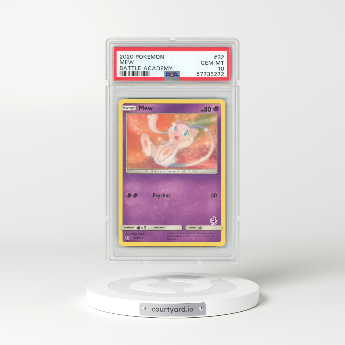 2020 Pokémon Battle Academy #32 Mew (PSA 10 GEM MINT)