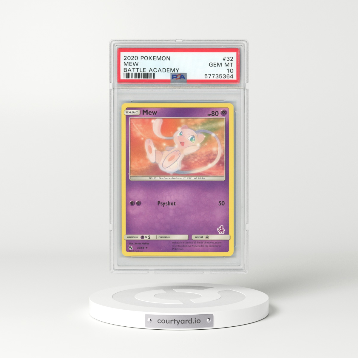 2020 Pokémon Battle Academy #32 Mew (PSA 10 GEM MINT)