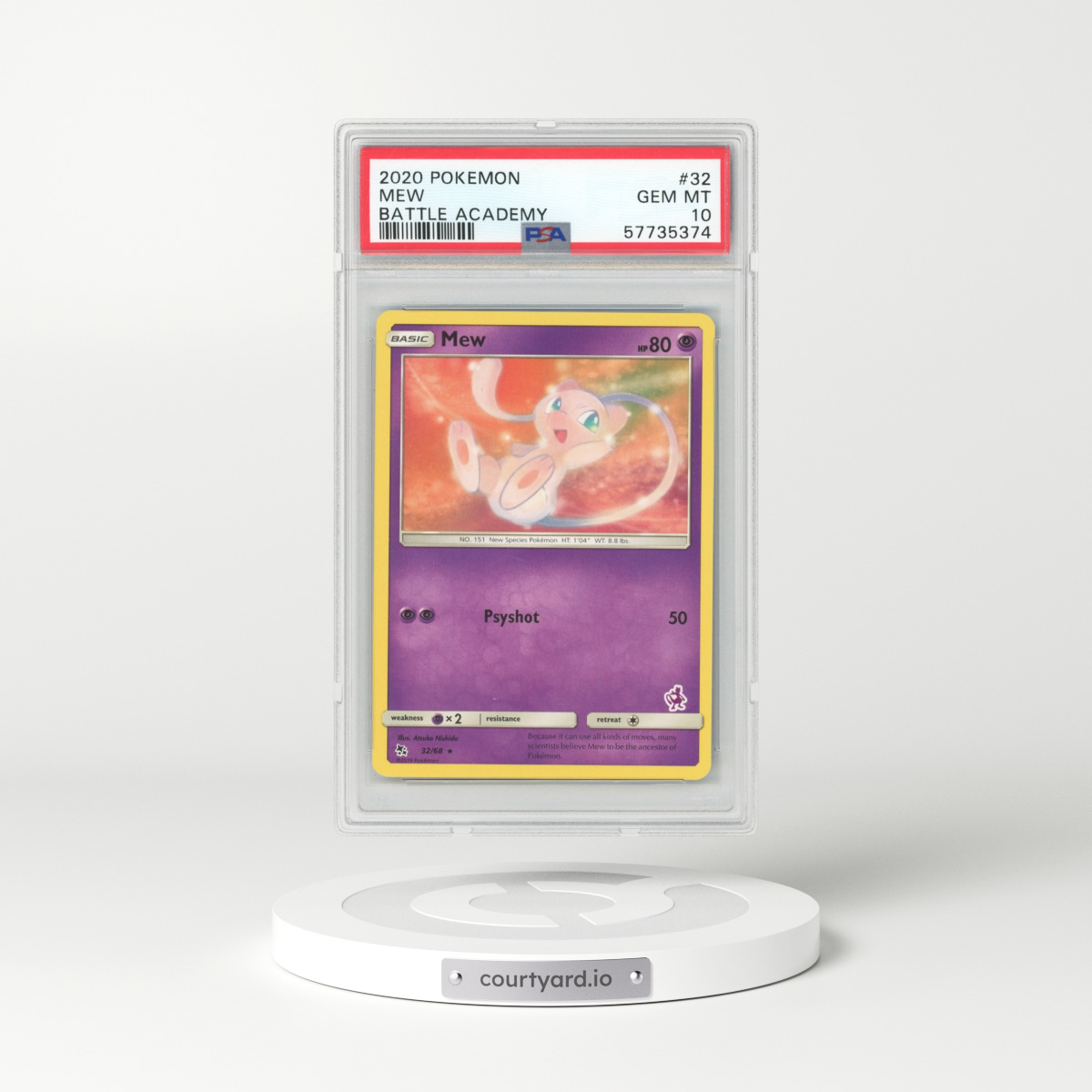 2020 Pokémon Battle Academy #32 Mew (PSA 10 GEM MINT)
