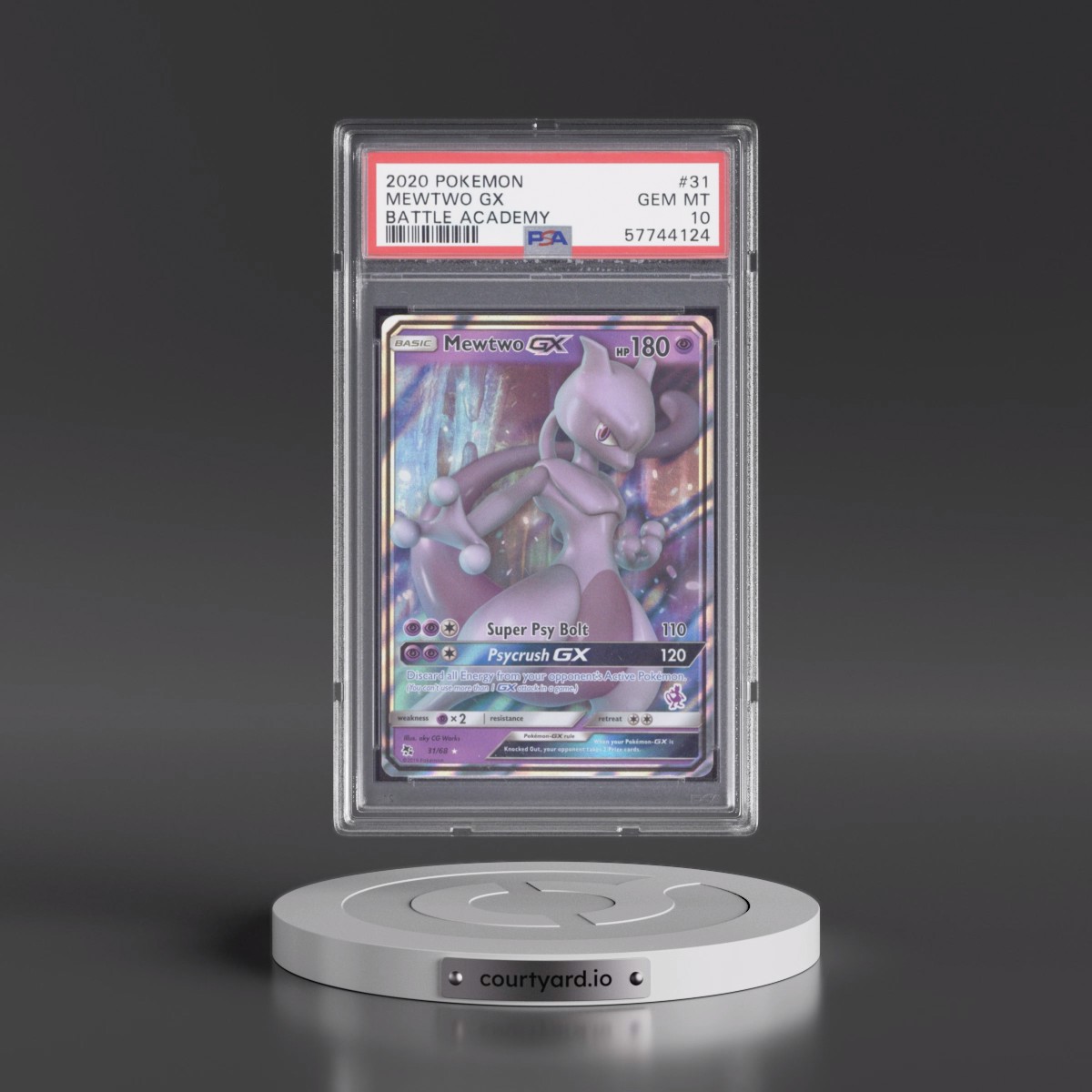2020 Pokémon Battle Academy #31 Mewtwo GX - Holo (PSA 10 GEM MINT)