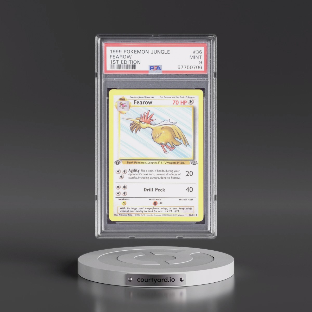 1999 Pokémon Jungle #36 Fearow - 1st Edition (PSA 9 MINT)