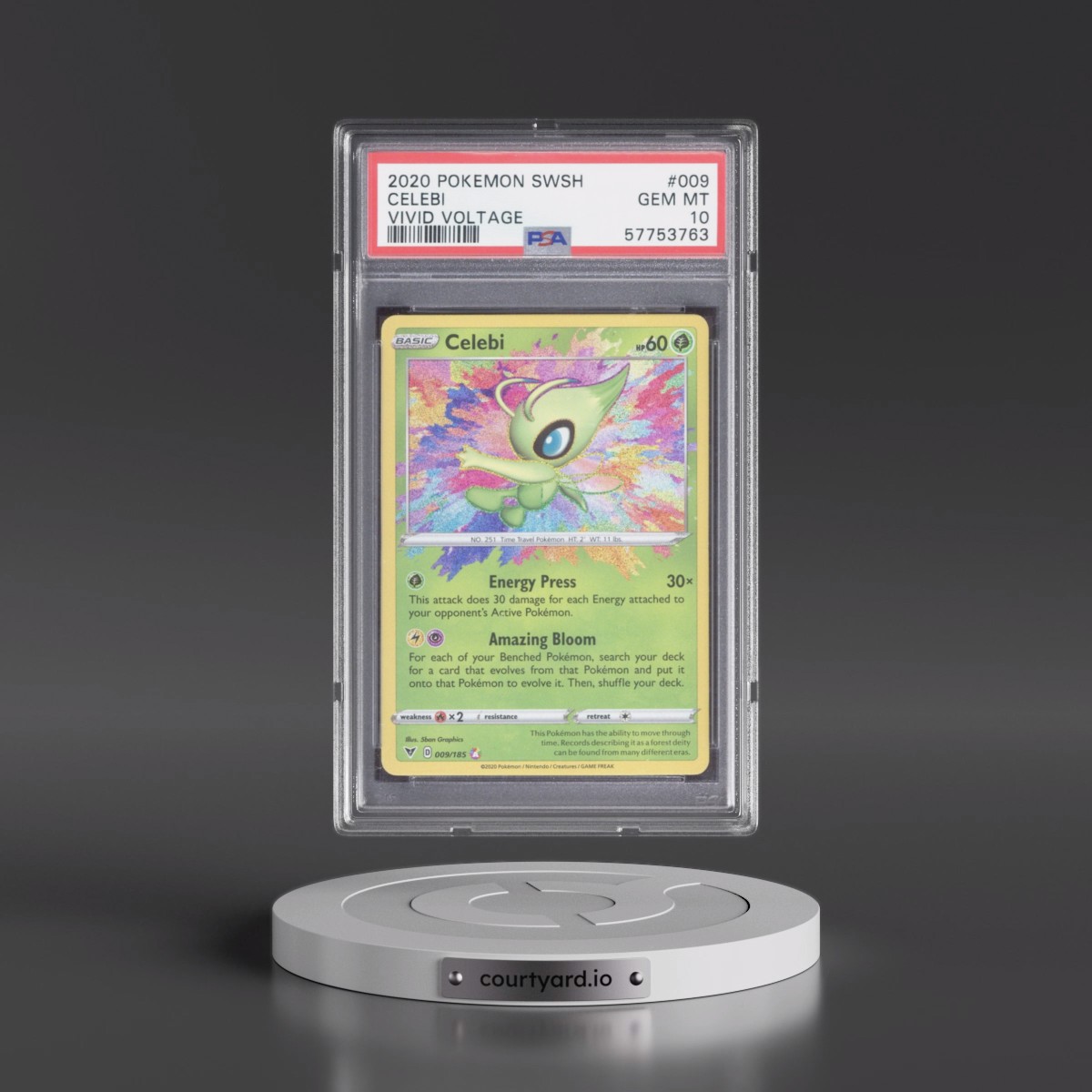 2020 Pokémon Sword & Shield Vivid Voltage #009 Celebi (PSA 10 GEM MINT)
