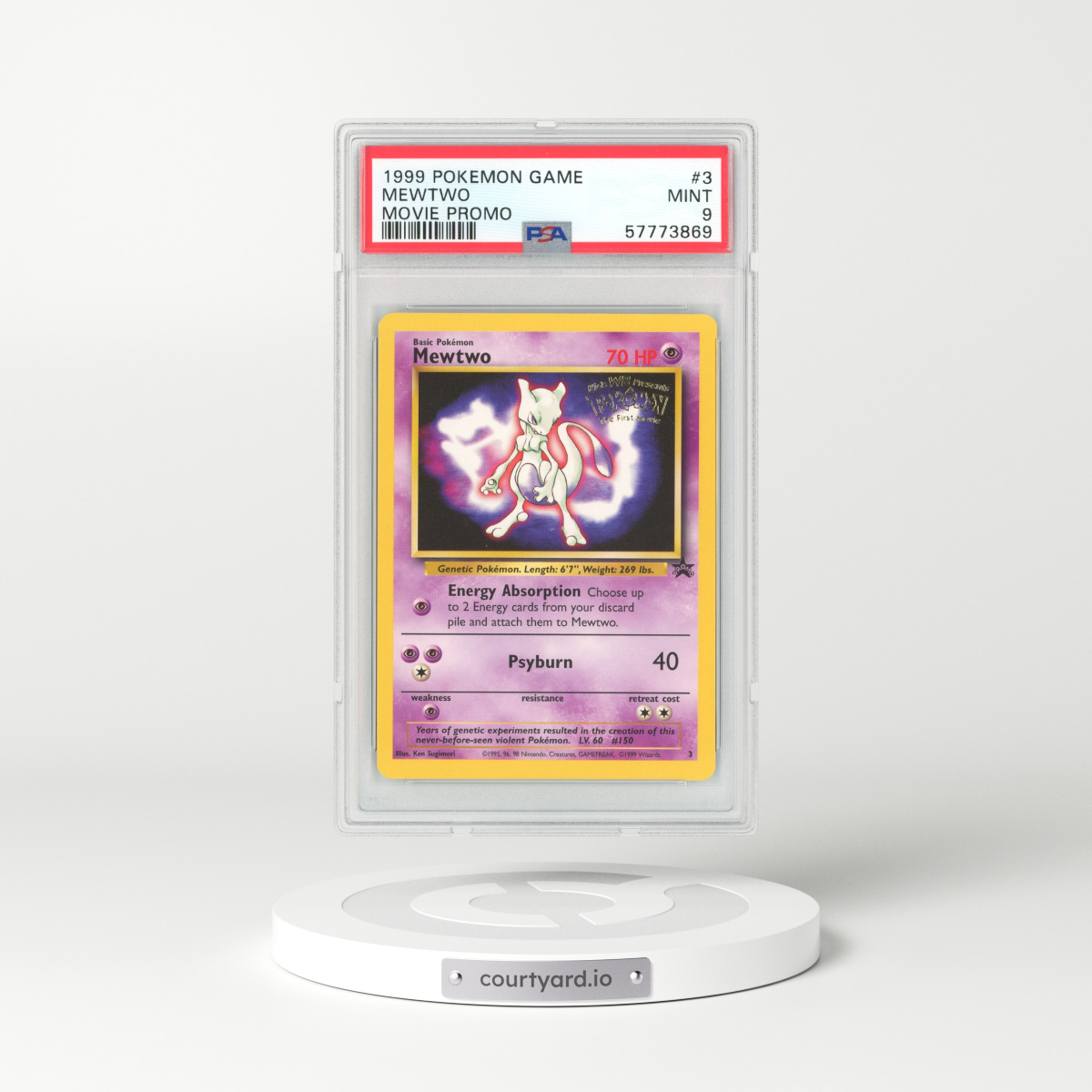 1999 Pokemon Movie Promo #3 Mewtwo (PSA 9 MINT)
