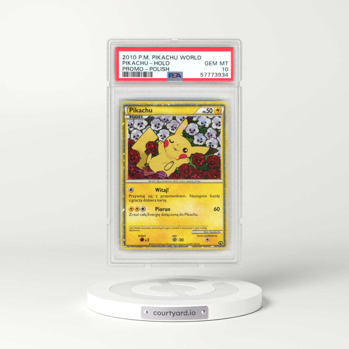 2010 Pokémon Pikachu World Promo Pikachu - Holo (PSA 10 GEM MINT)