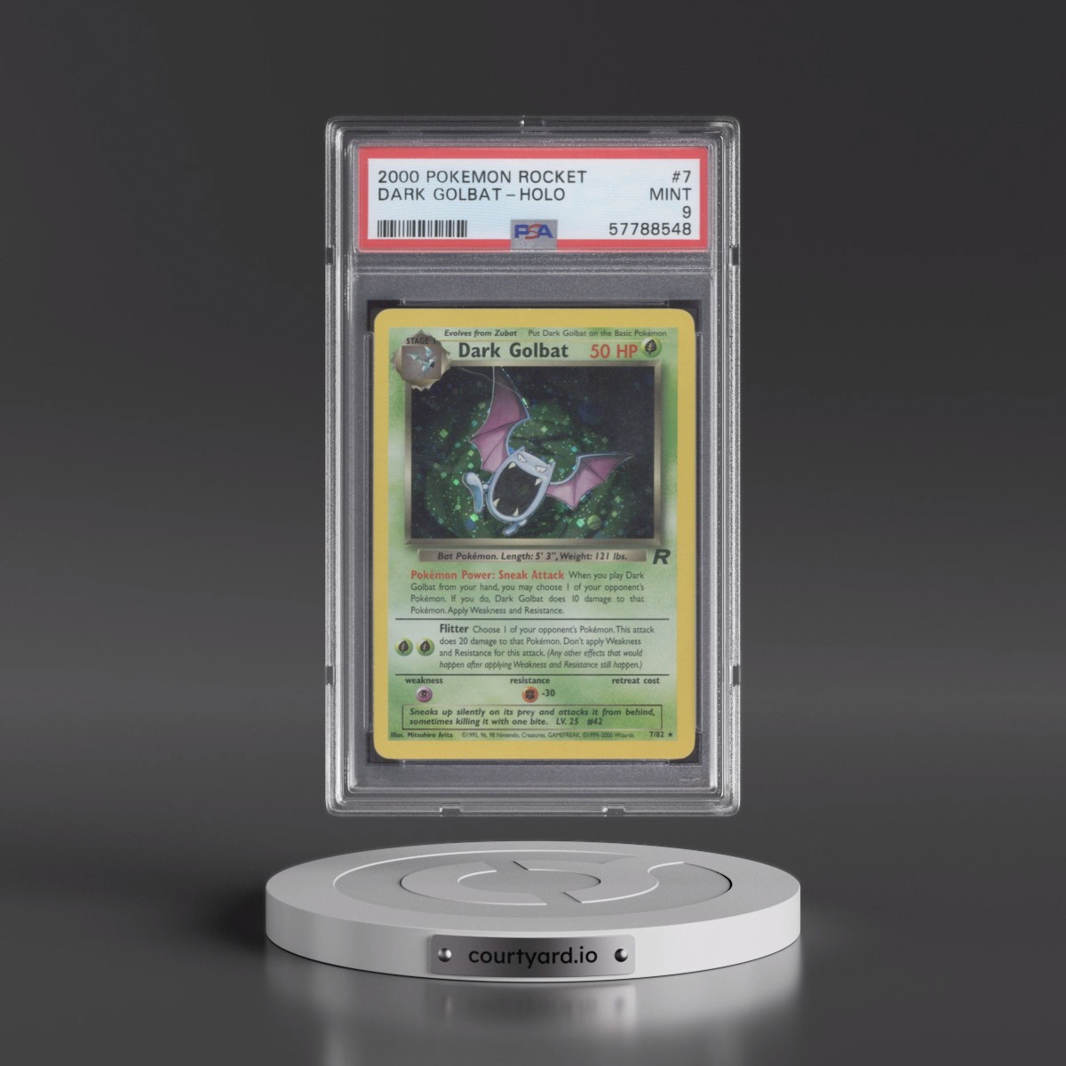 2000 Pokémon Rocket #7 Dark Golbat - Holo (PSA 9 MINT)