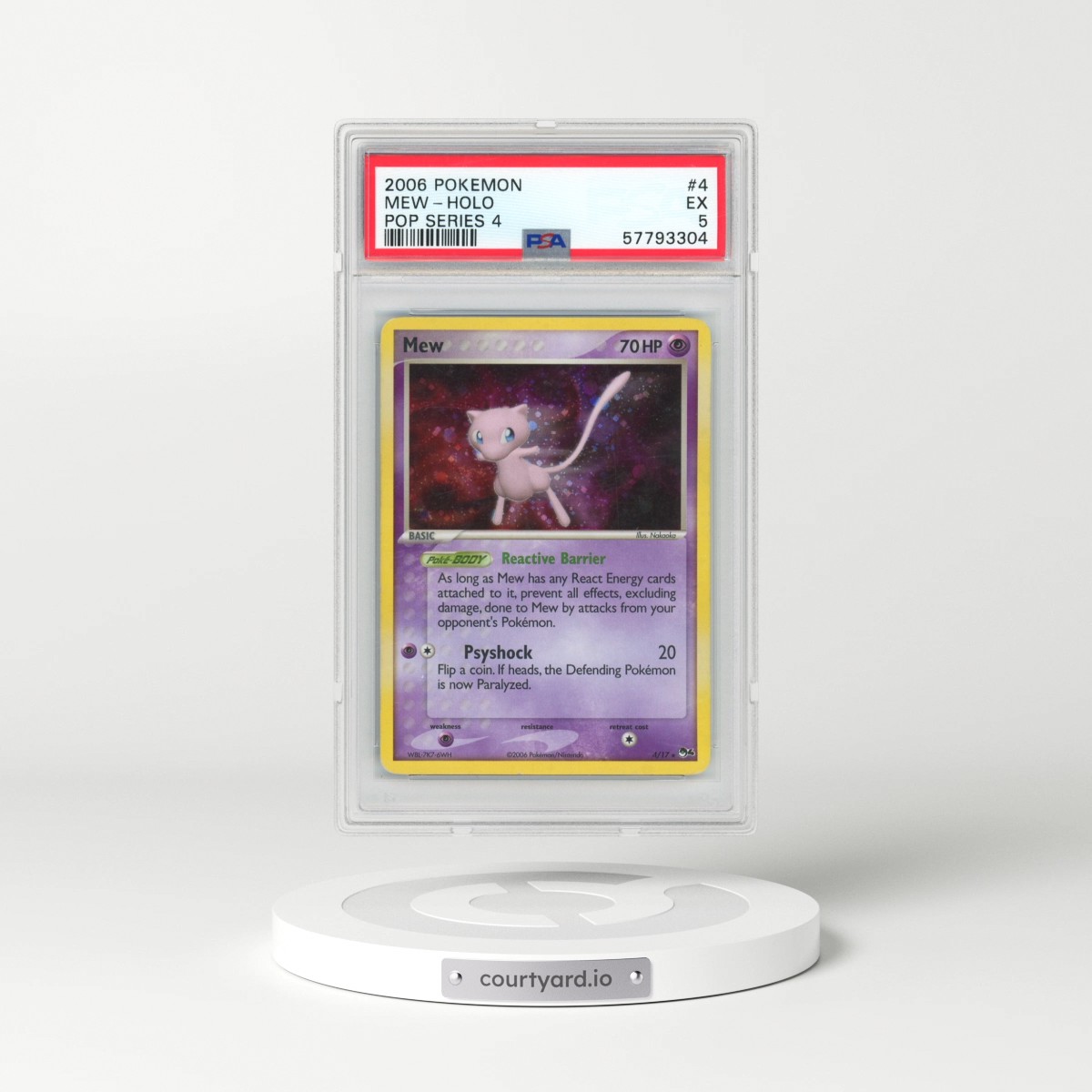 2006 Pokémon Pop Series 4 #4 Mew - Holo (PSA 5 EX)