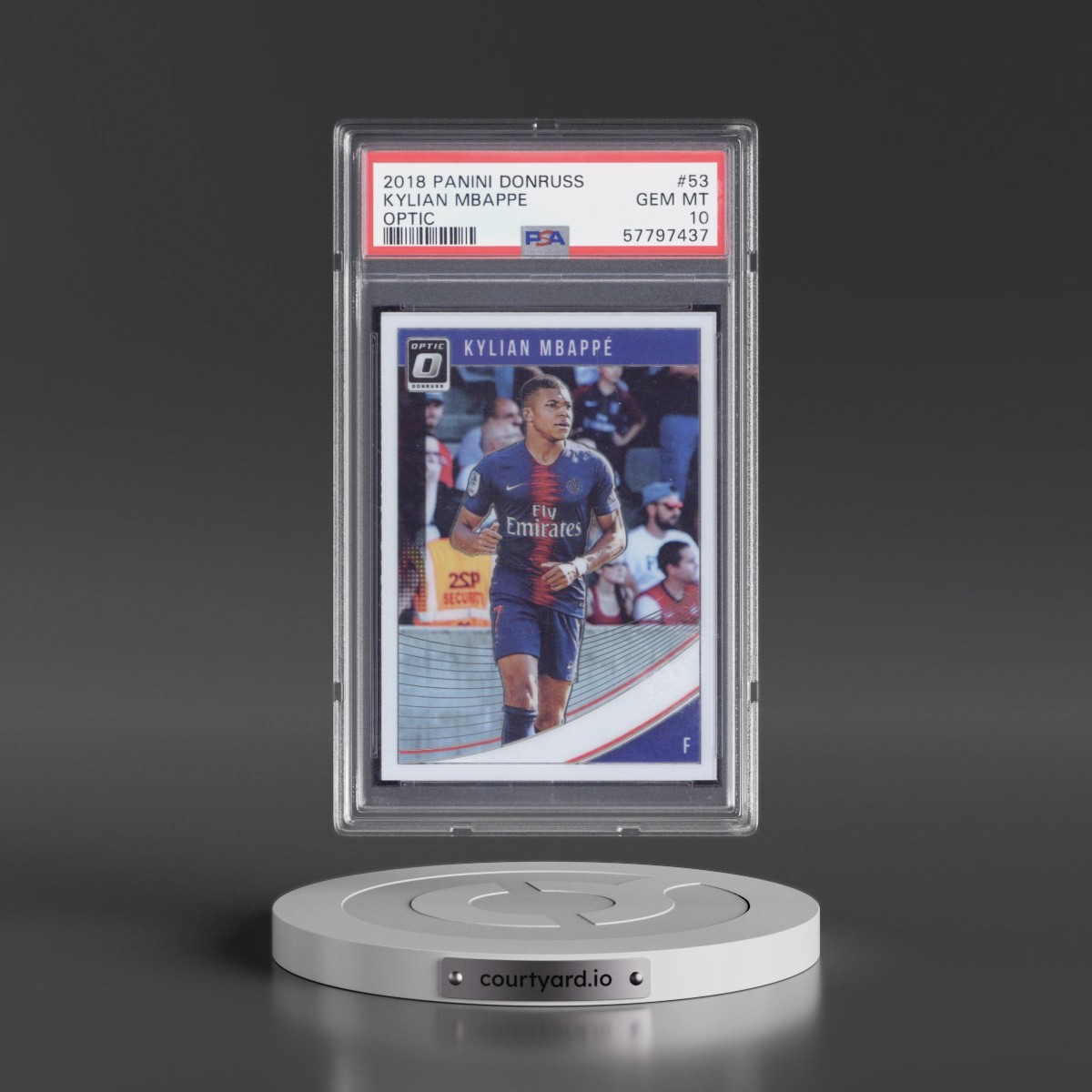 2018 Panini Donruss #53 Kylian Mbappe - Optic (PSA 10 GEM MINT)