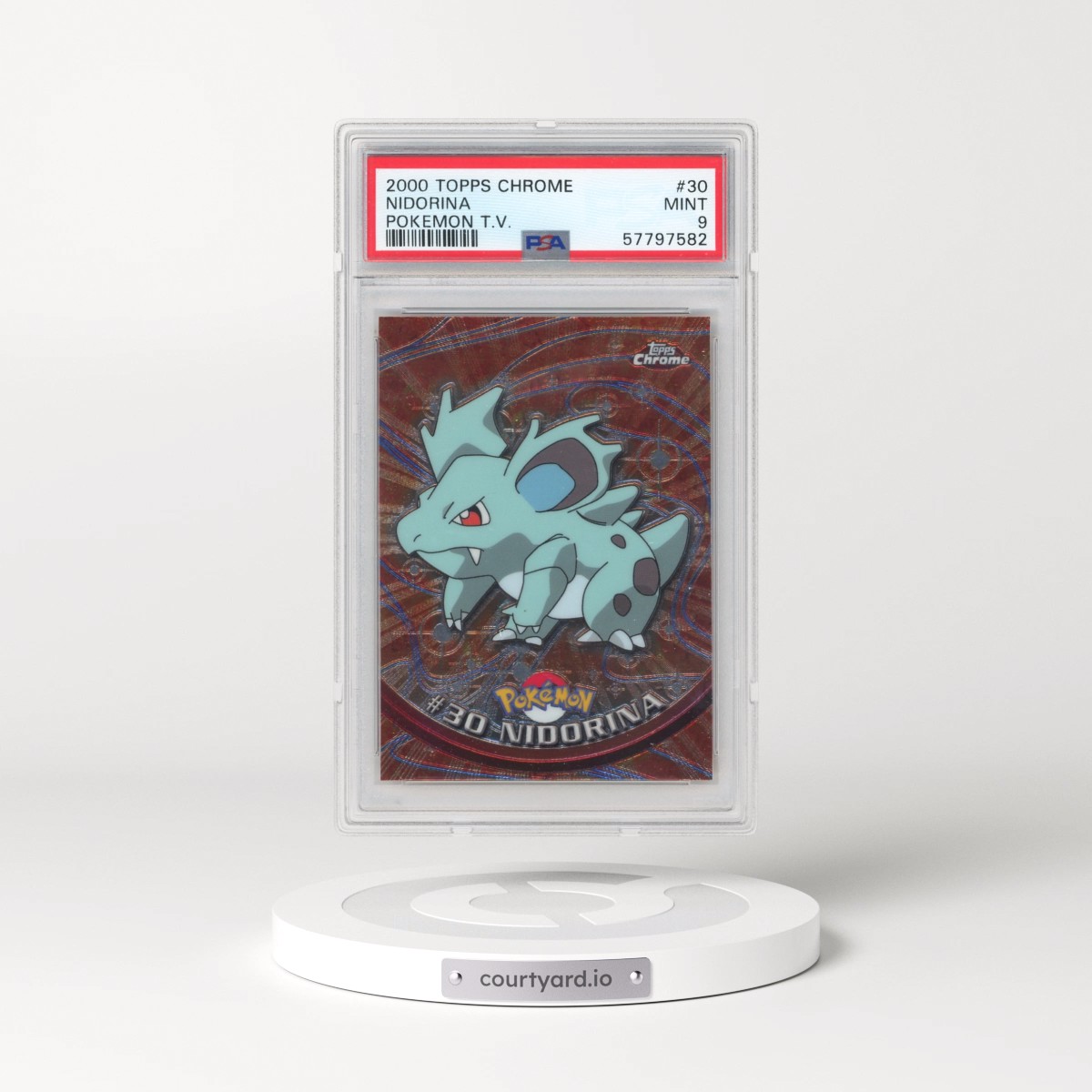 2000 Topps Chrome Pokémon T.V. #30 Nidorina (PSA 9 MINT)