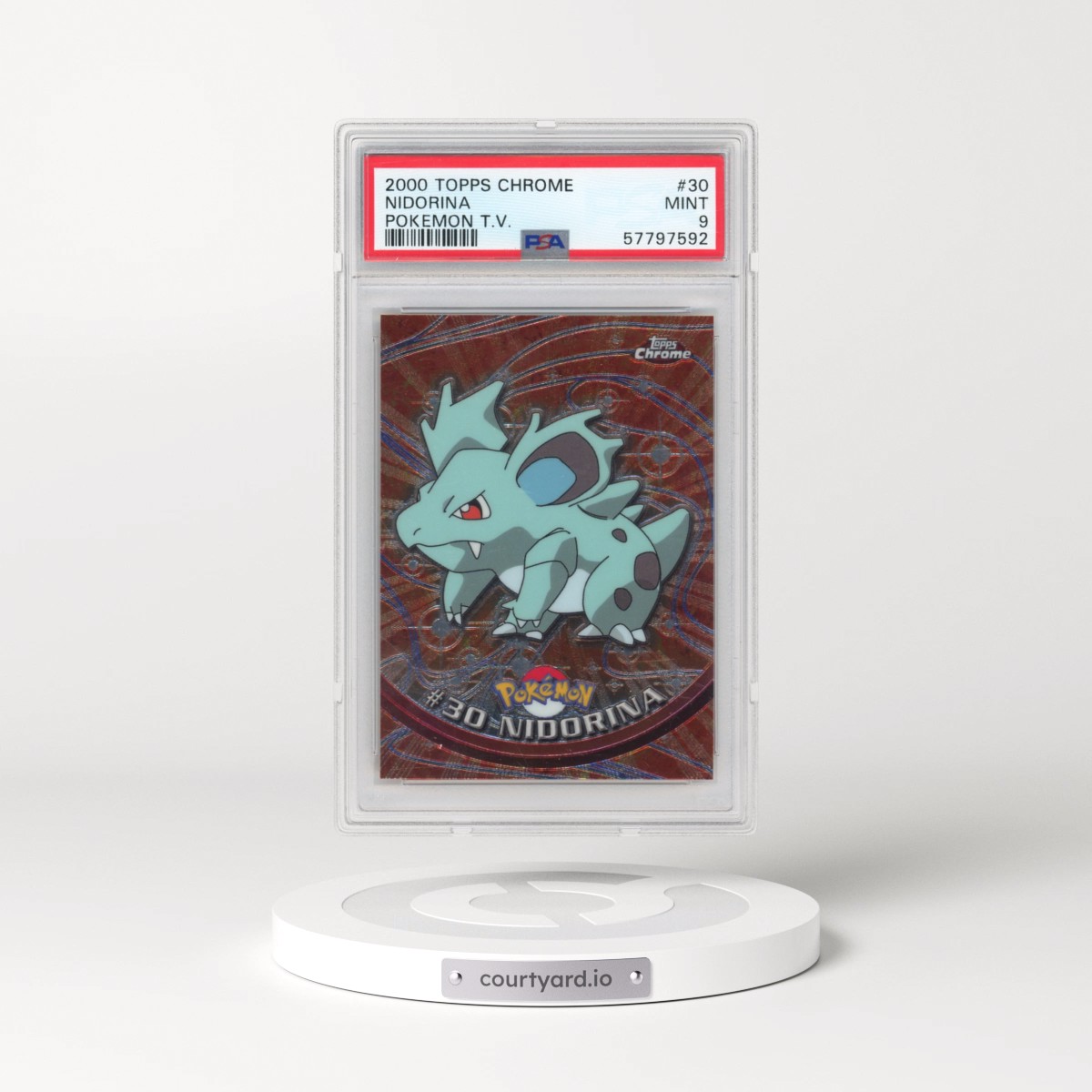 2000 Topps Chrome Pokémon T.V. #30 Nidorina (PSA 9 MINT)