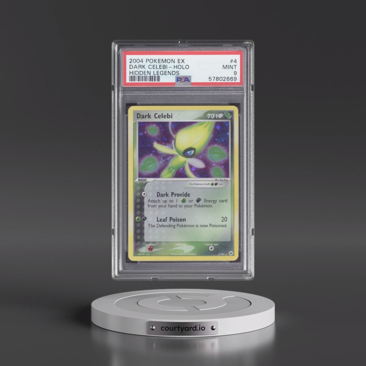 2004 Pokémon EX Hidden Legends #4 Dark Celebi - Holo (PSA 9 MINT)