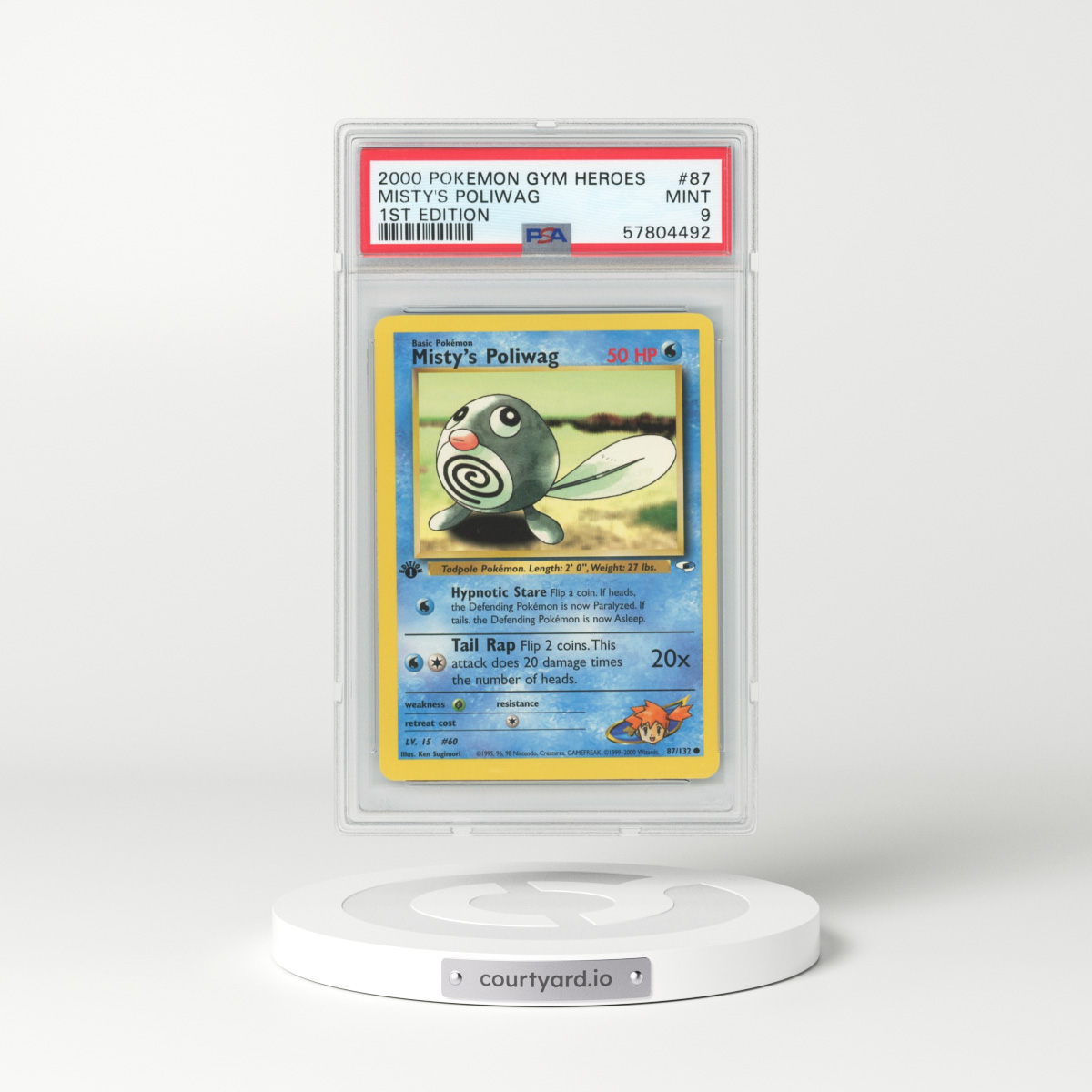 2000 Gym Heroes #87 Misty's Poliwag - 1st Edition (PSA 9 MINT)