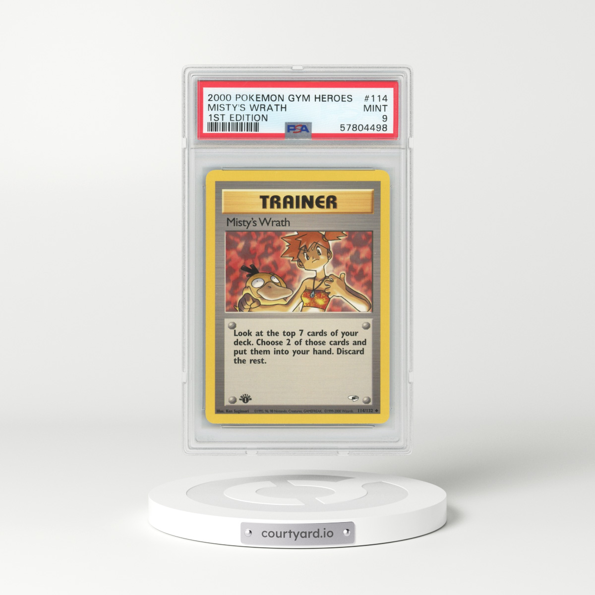 2000 Gym Heroes #114 Misty's Wrath - 1st Edition (PSA 9 MINT)