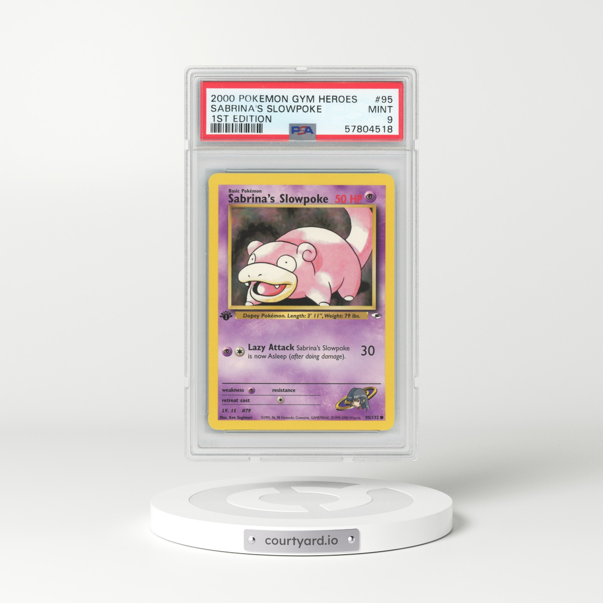 2000 Gym Heroes #95 Sabrina's Slowpoke - 1st Edition (PSA 9 MINT)