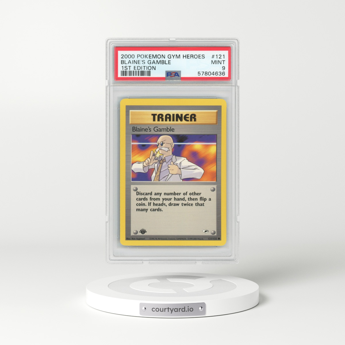 2000 Gym Heroes #121 Blaine's Gamble - 1st Edition (PSA 9 MINT)