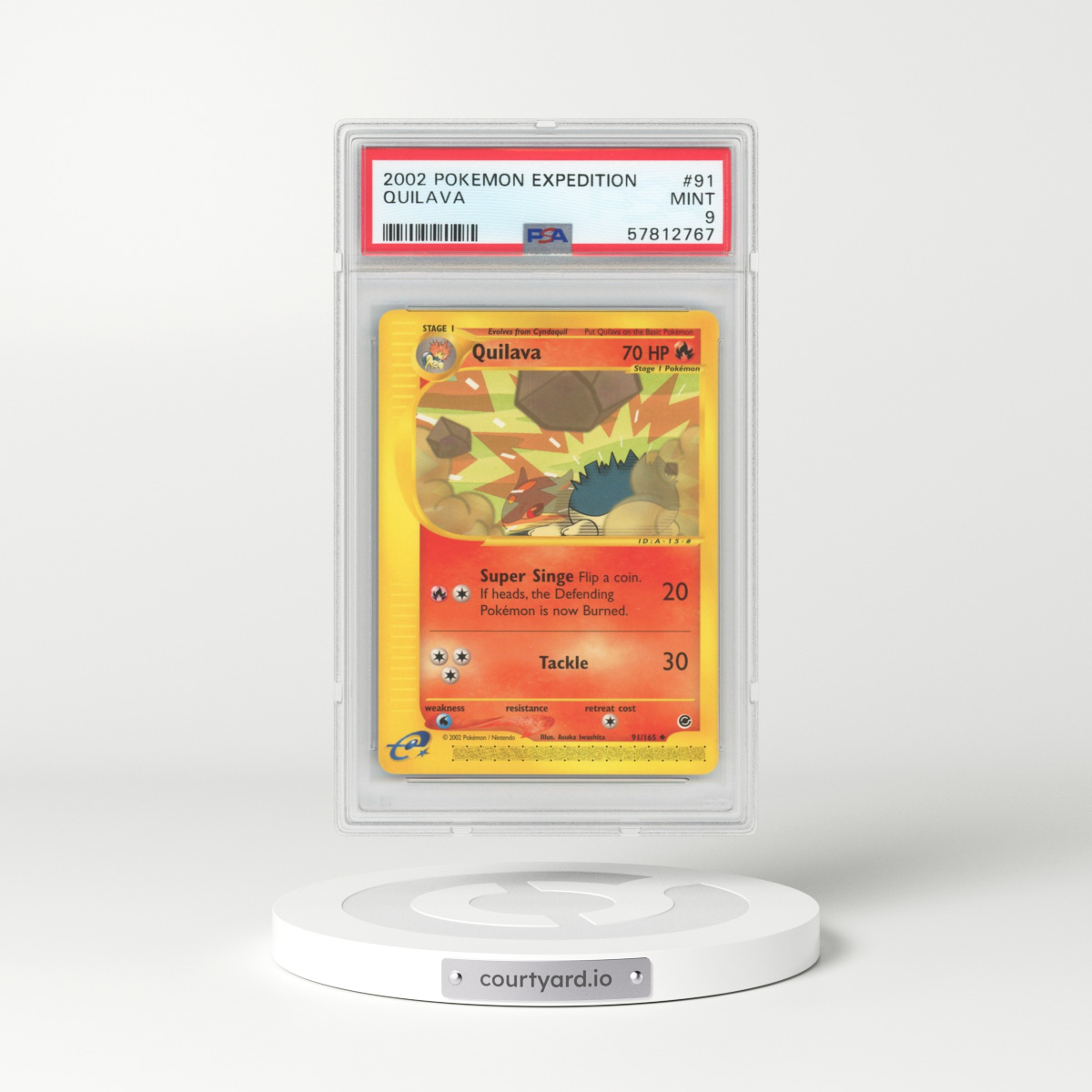 2002 Expedition #91 Quilava (PSA 9 MINT)