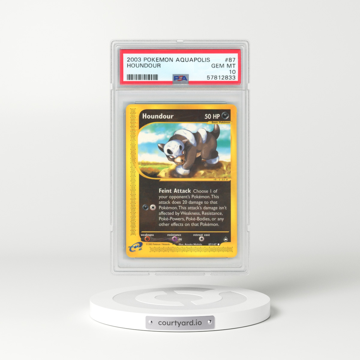 2003 Pokémon Aquapolis #87 Houndour (PSA 10 GEM MINT)