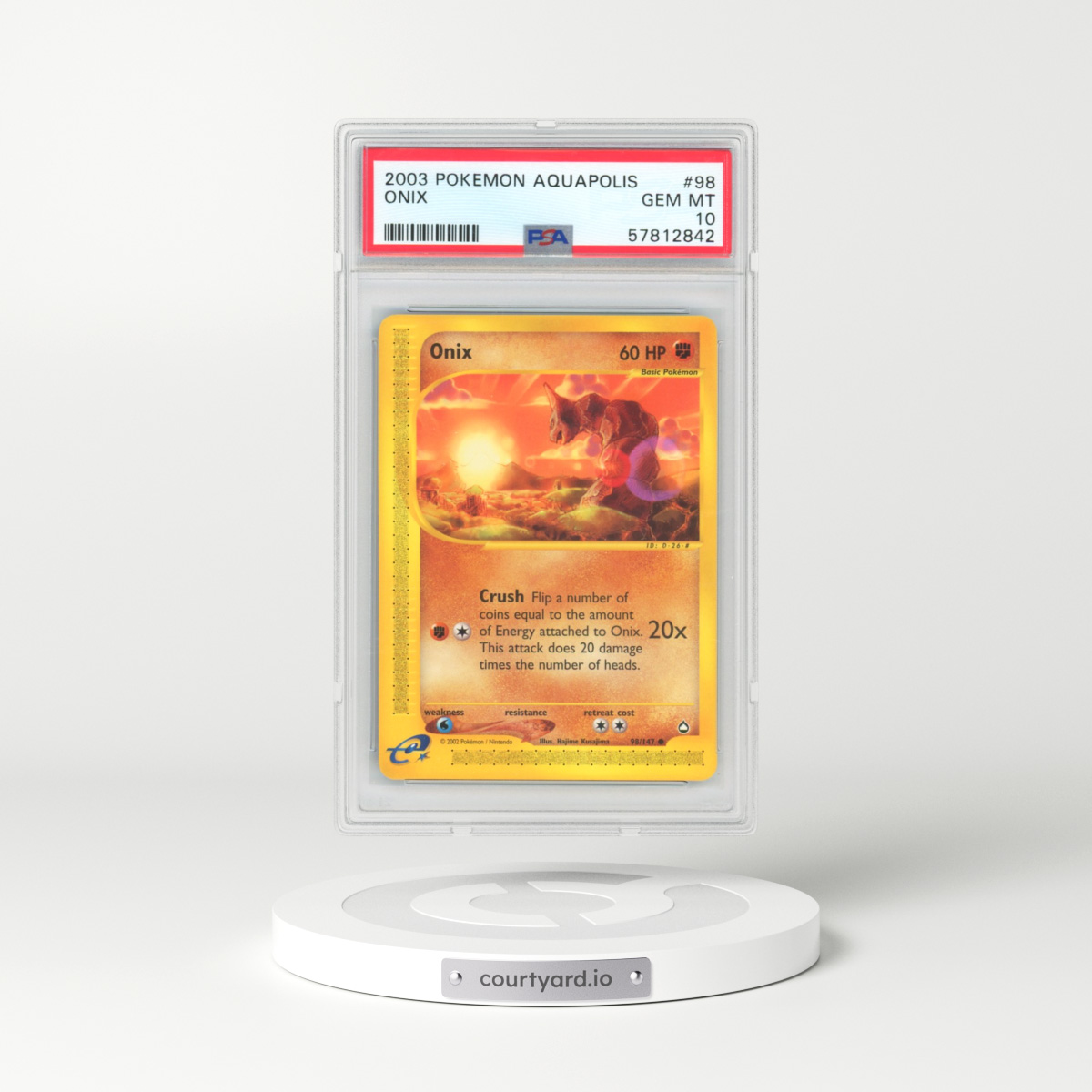 2003 Pokémon Aquapolis #98 Onix (PSA 10 GEM MINT)