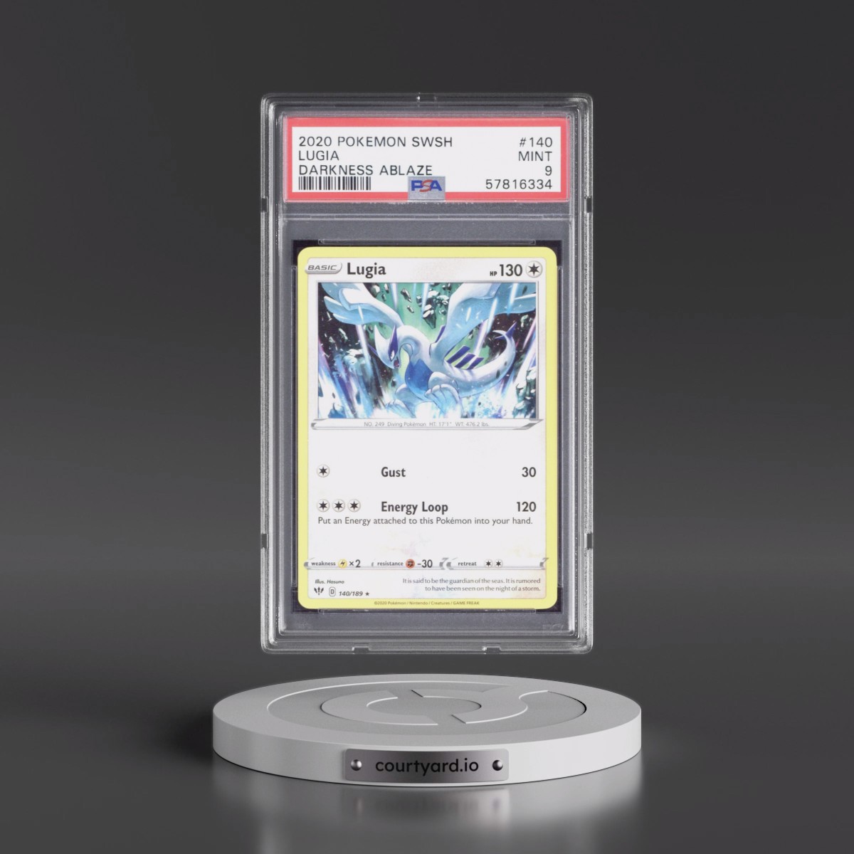 2020 Pokémon Sword & Shield Darkness Ablaze #140 Lugia (PSA 9 MINT)