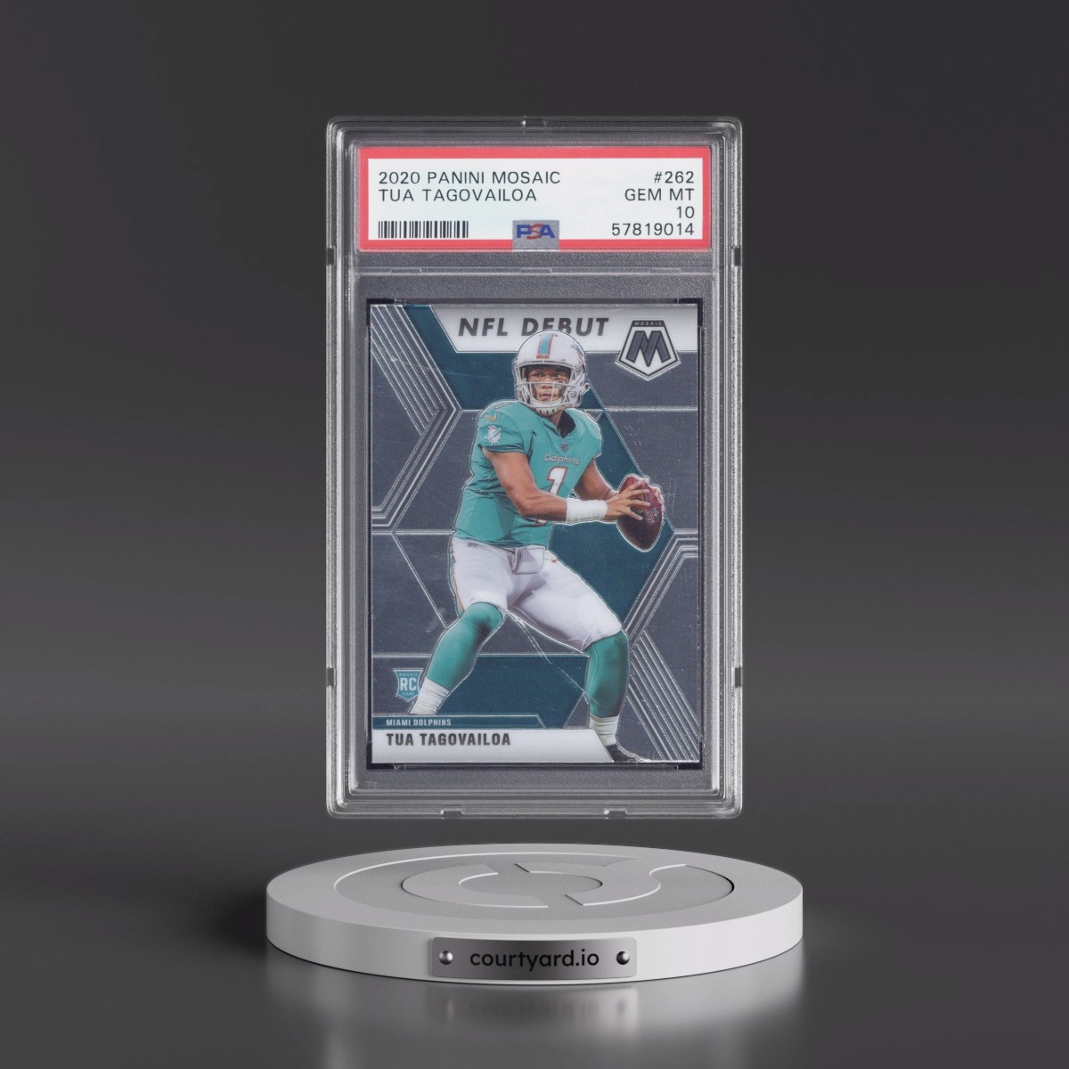 2020 Panini Mosaic Tua Tagovailoa #262 PSA 10