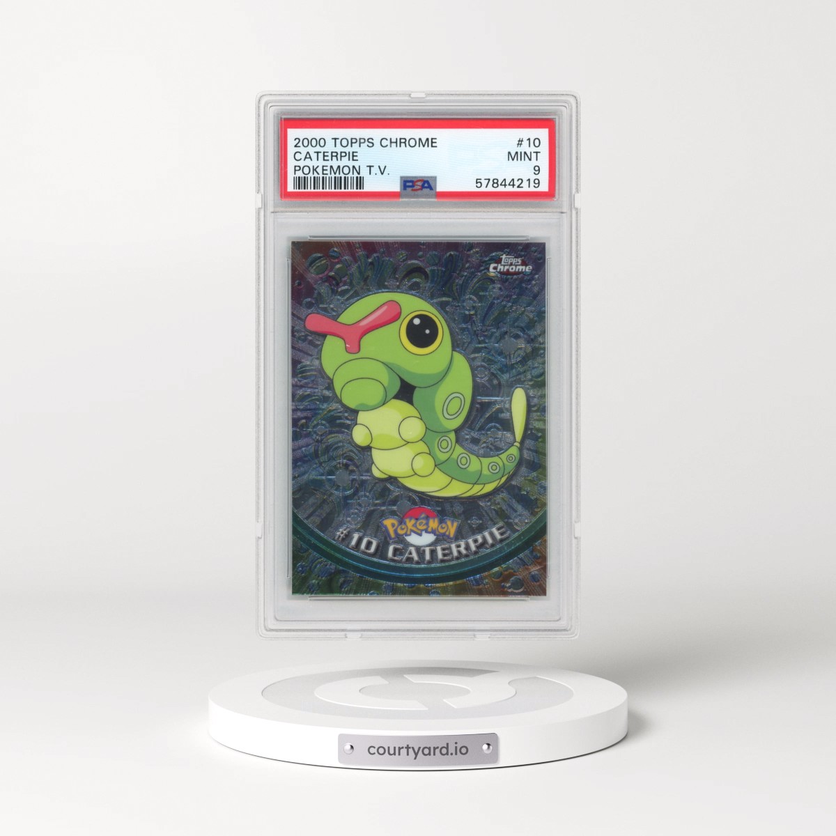 2000 Topps Chrome Pokémon T.V. #10 Caterpie (PSA 9 MINT)
