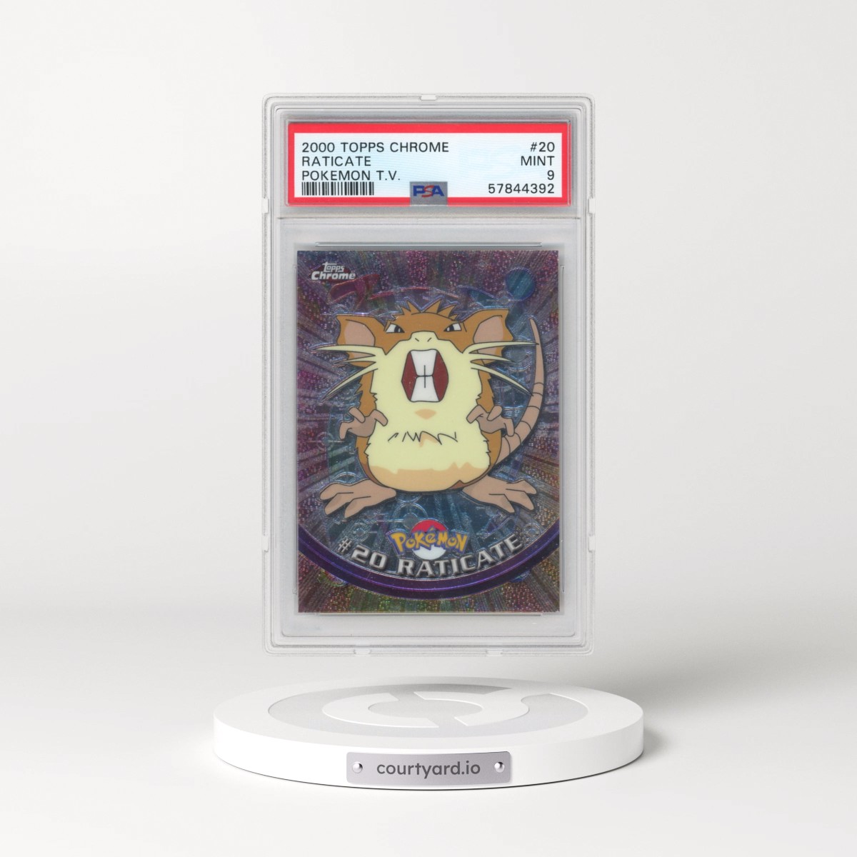 2000 Topps Chrome Pokémon T.V. #20 Raticate (PSA 9 MINT)
