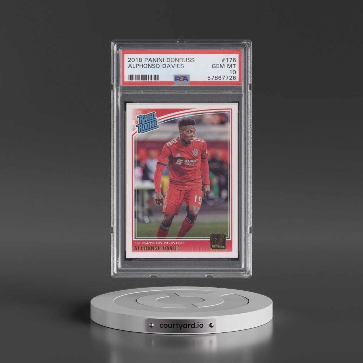 2018 Panini Donruss #176 Alphonso Davies (PSA 10 GEM MINT)