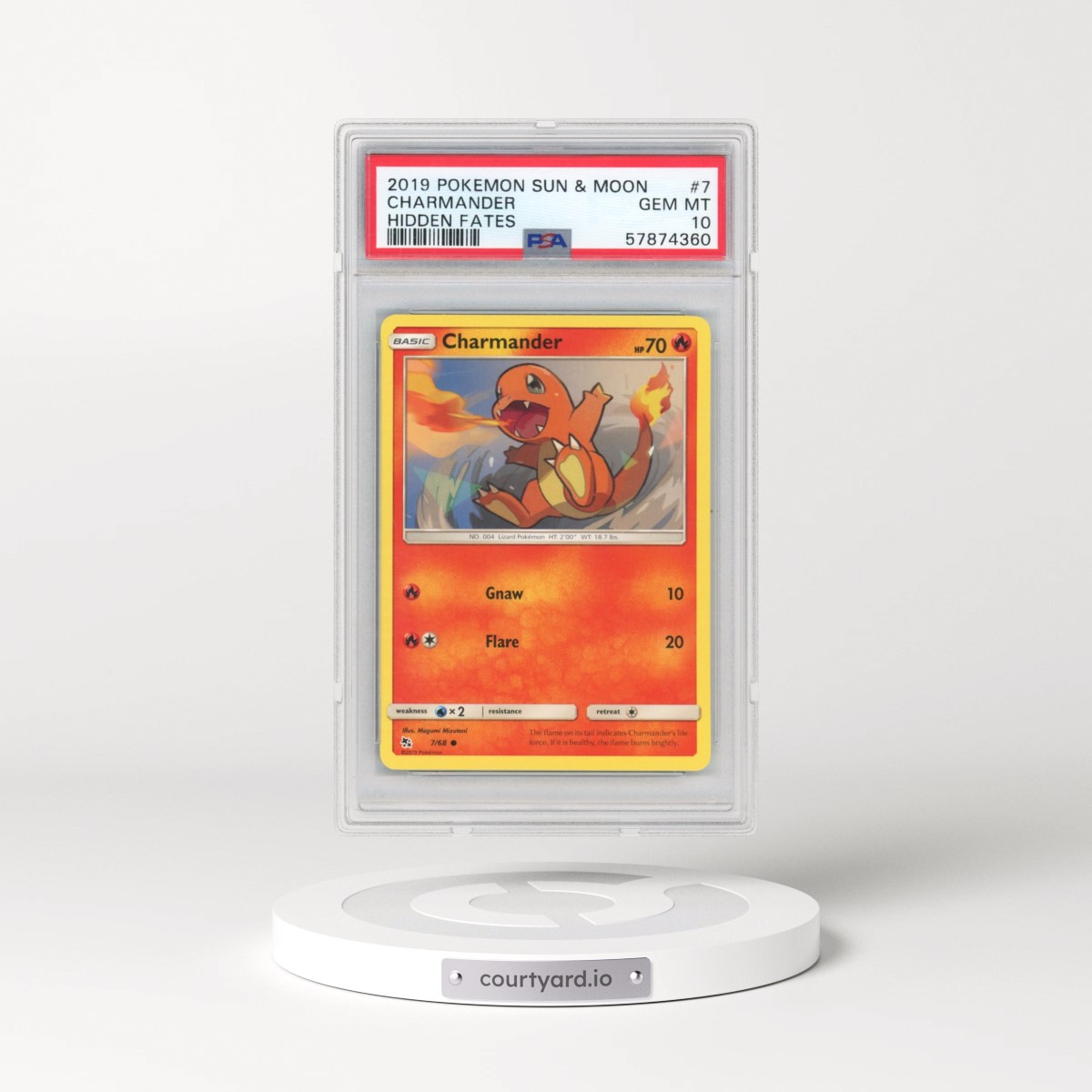 2019 Pokémon Sun & Moon Hidden Fates #7 Charmander (PSA 10 GEM MINT)