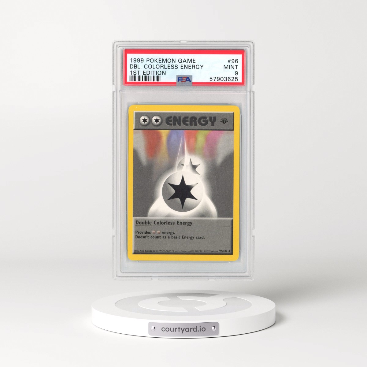 1999 Base Set #96 Double Colorless Energy - 1st Edition Shadowless (PSA 9 MINT)