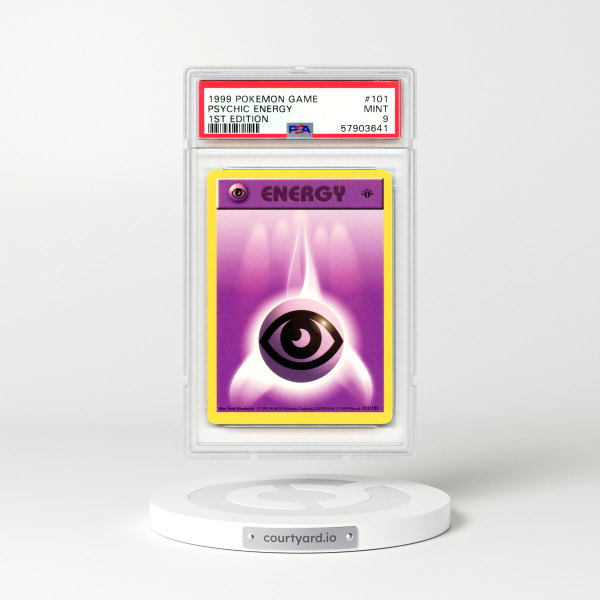 1999 Base Set #101 Psychic Energy - 1st Edition Shadowless (PSA 9 MINT)