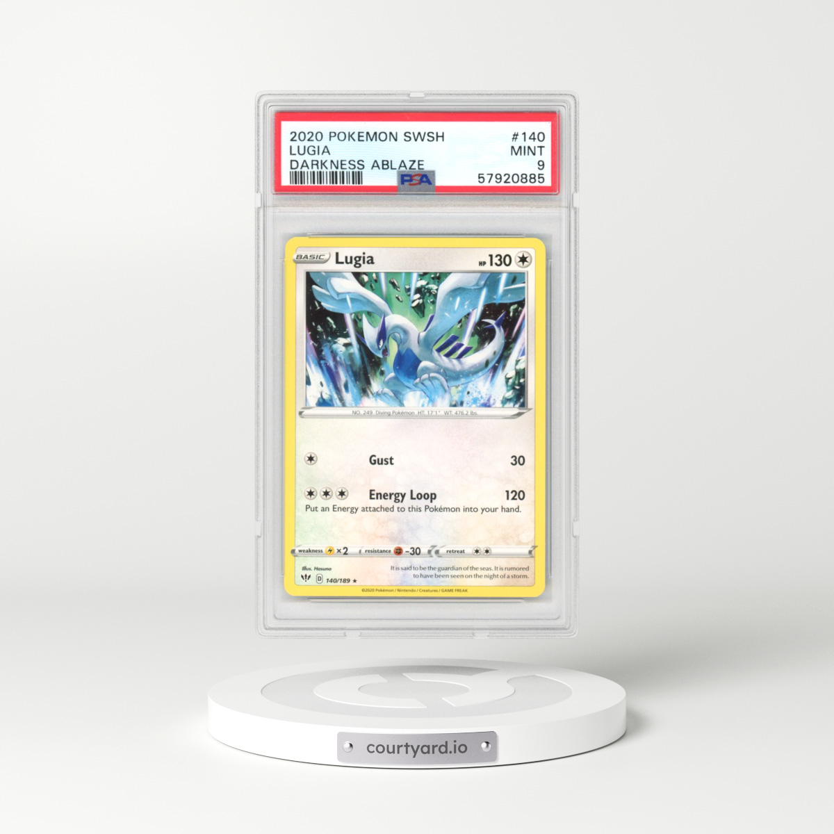 2020 Darkness Ablaze #140 Lugia (PSA 9 MINT)