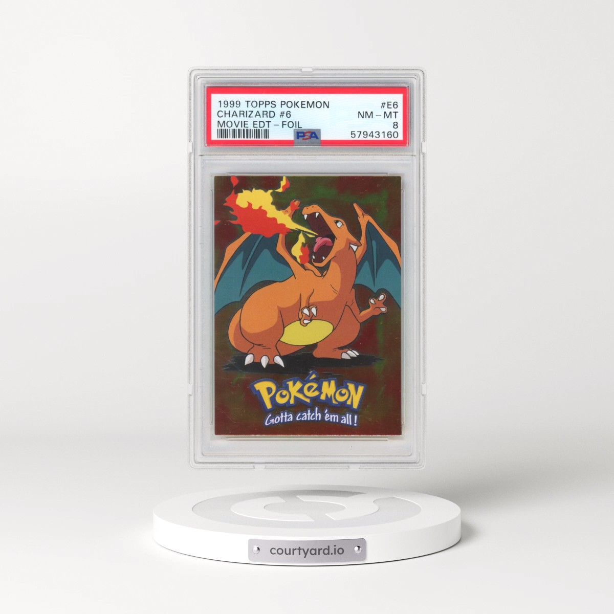 1999 Topps Pokémon the Movie Edt #E6 Charizard #6 - Foil (PSA 8 NM-MT)