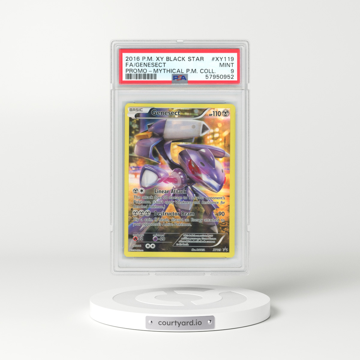 2016 XY Promos #XY119 Genesect - Full Art (PSA 9 MINT)