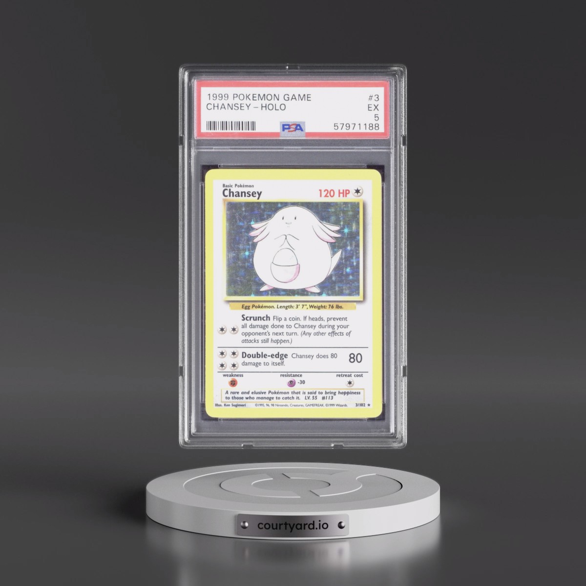 1999 Pokémon Game #3 Chansey - Holo (PSA 5 EX)