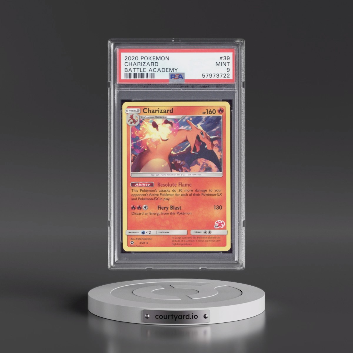 2020 Pokémon Battle Academy #39 Charizard (PSA 9 MINT)