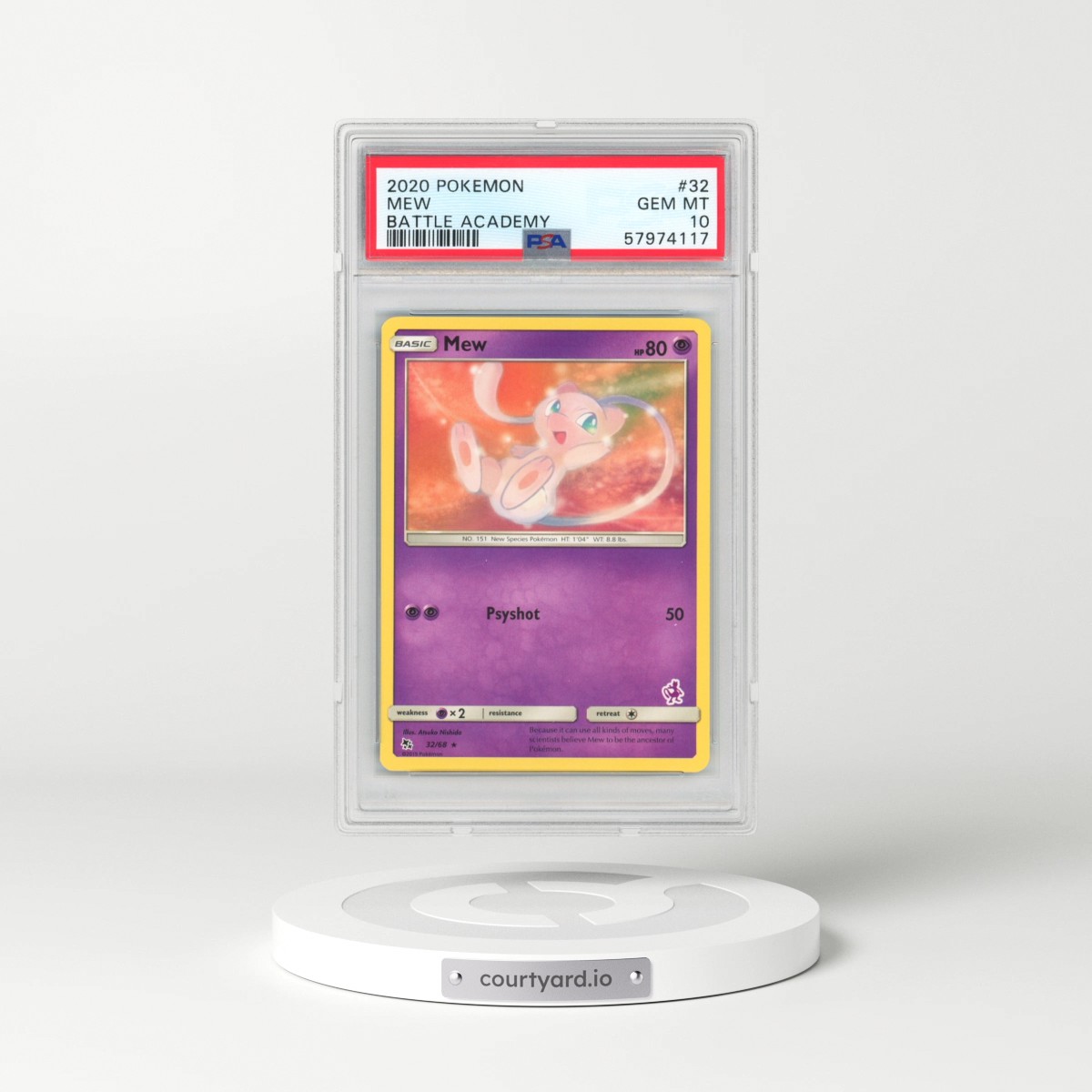 2020 Pokémon Battle Academy #32 Mew (PSA 10 GEM MINT)