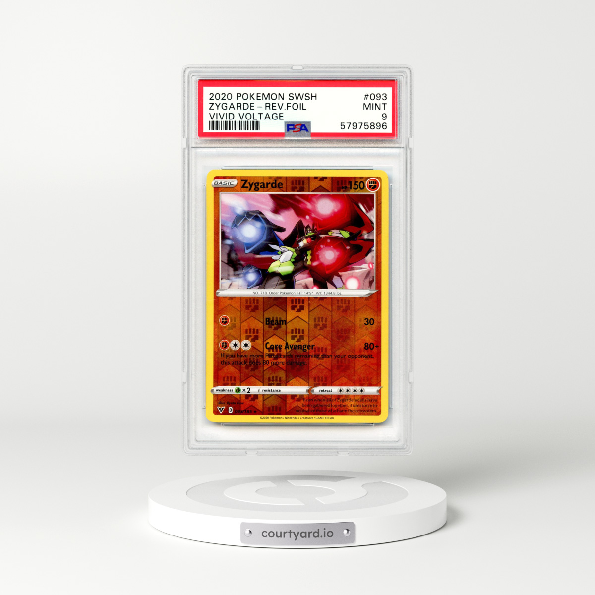 2020 Vivid Voltage #93 Zygarde - Holo (PSA 9 MINT)