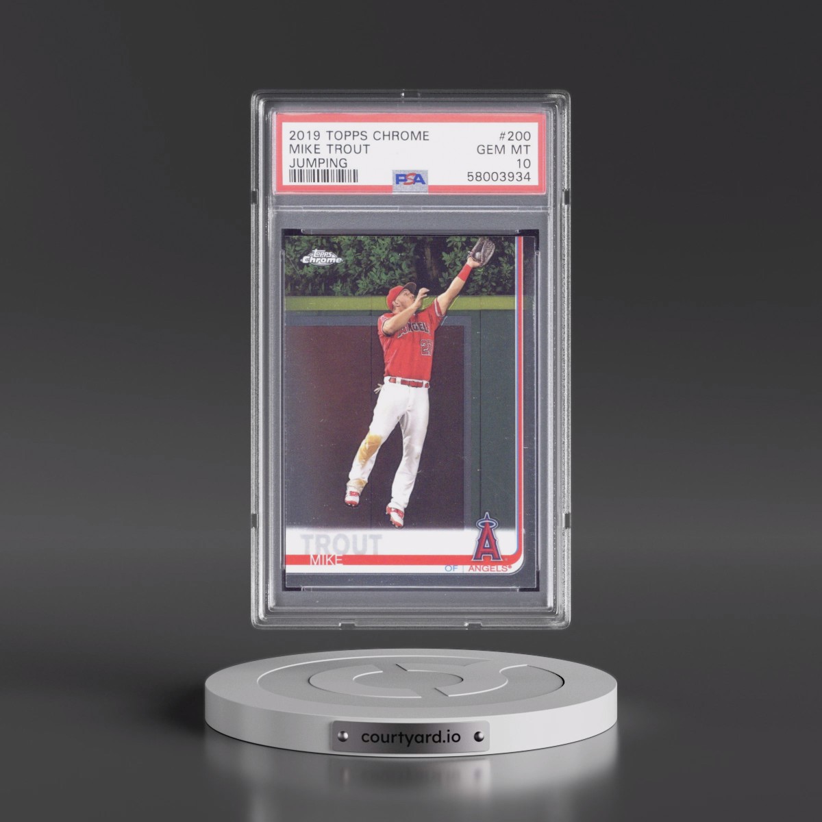 2019 Topps Chrome #200 Mike Trout (PSA 10 GEM MINT)