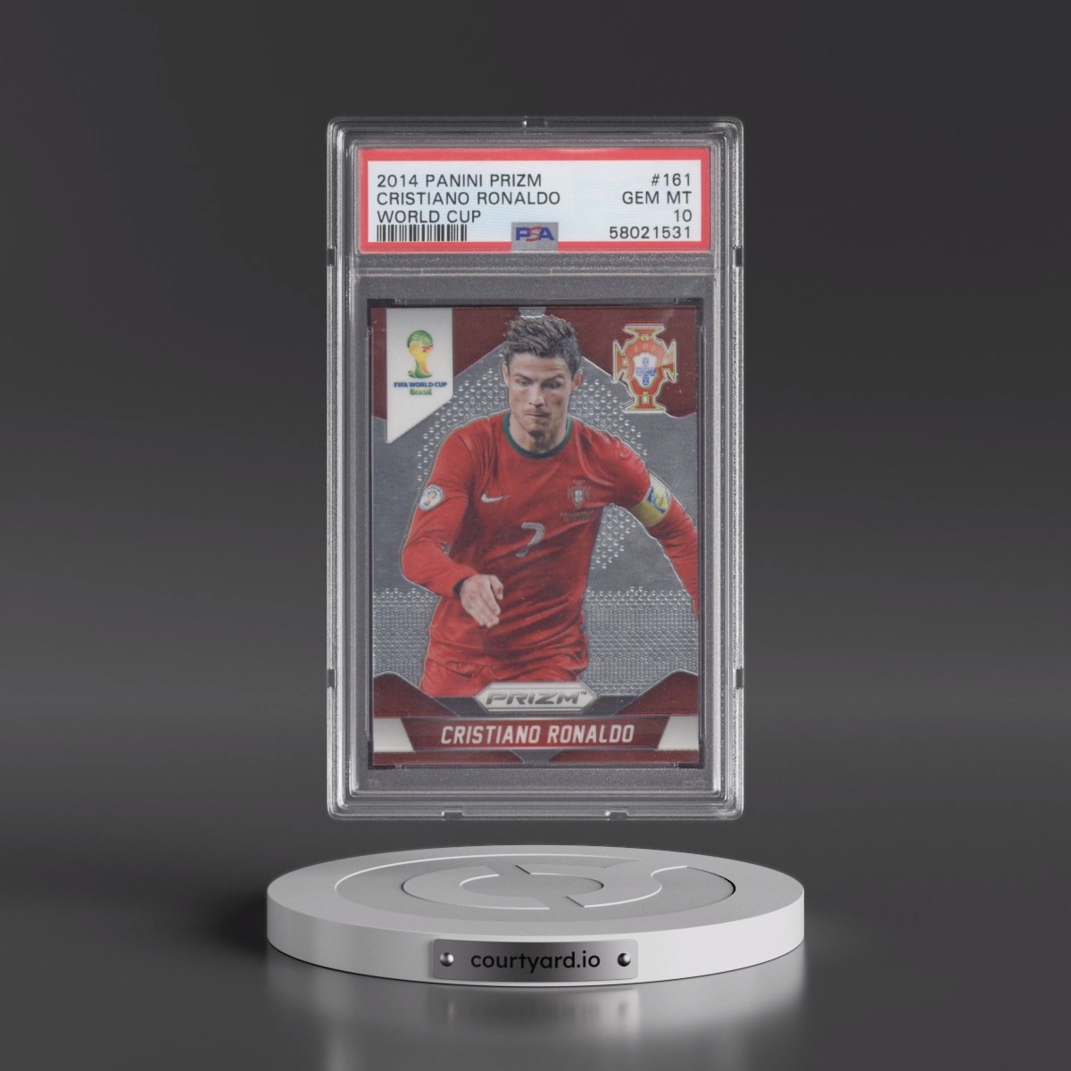 2014 Panini Prizm World Cup #161 Cristiano Ronaldo (PSA 10 GEM MINT)
