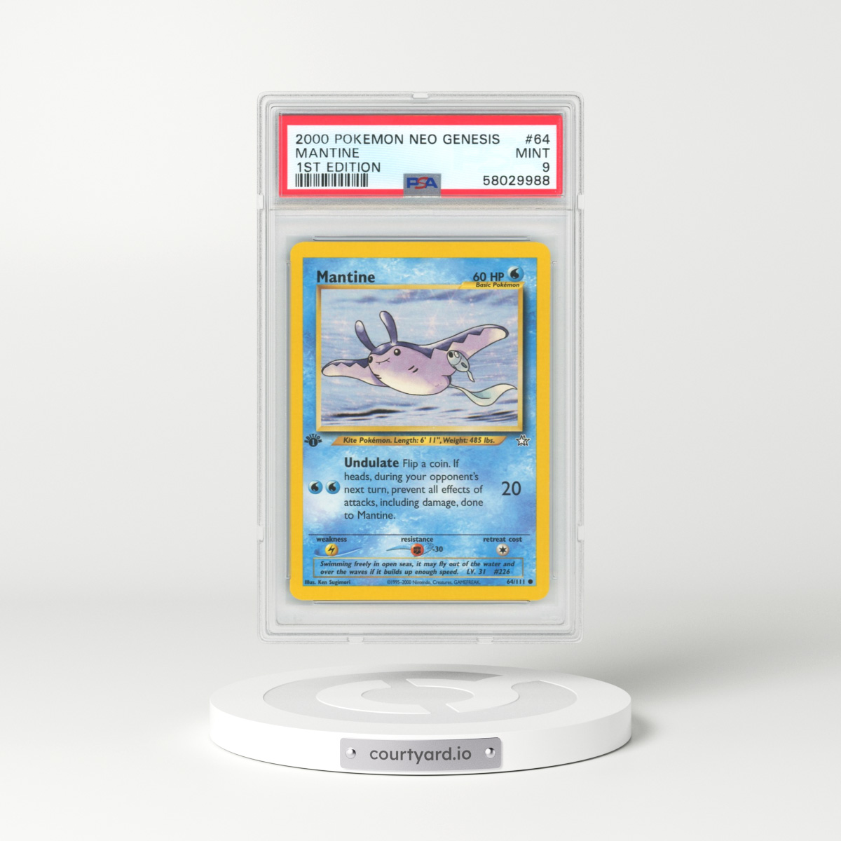 2000 Neo Genesis #64 Mantine - 1st Edition (PSA 9 MINT)