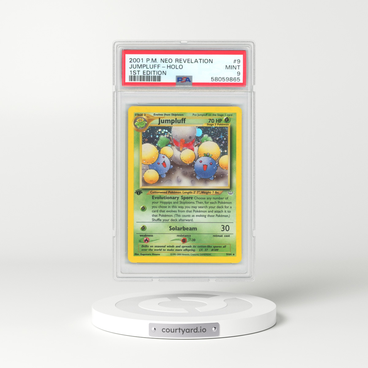 2001 Neo Revelation #9 Jumpluff - 1st Edition Holo (PSA 9 MINT)