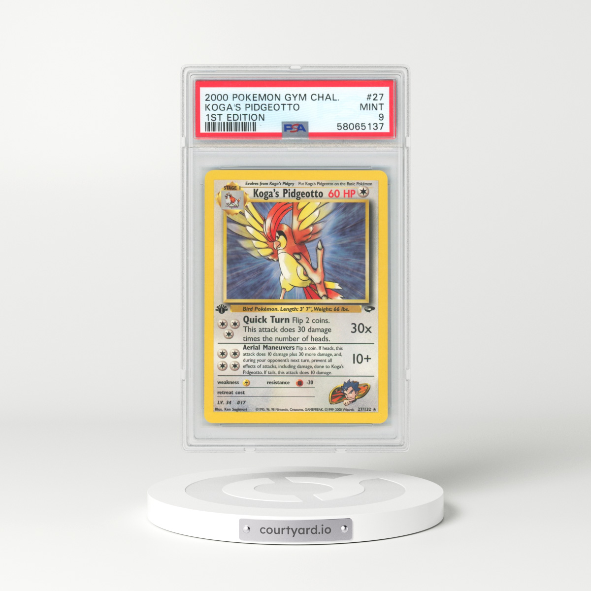 2000 Pokémon Gym Challenge #27 Koga's Pidgeotto - 1st Edition (PSA 9 MINT)