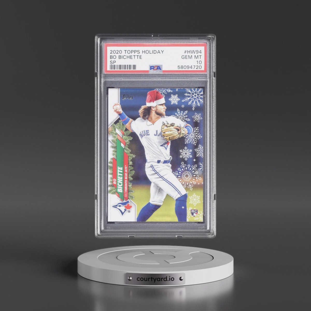 2020 Topps Holiday #HW94 Bo Bichette - SP (PSA 10 GEM MINT)