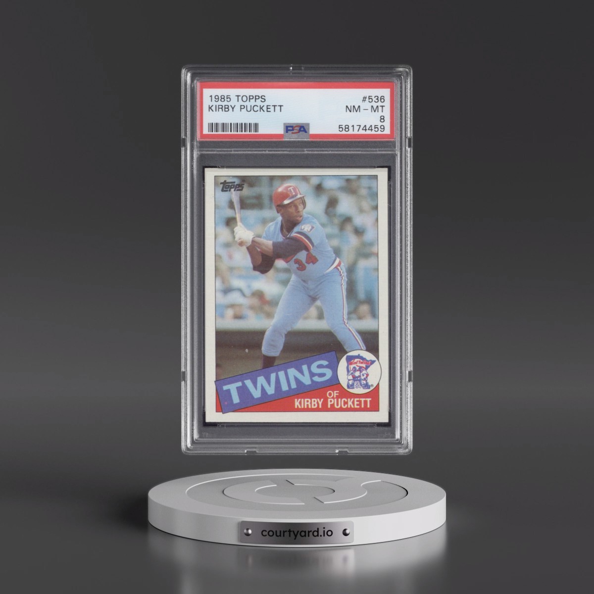1985 Topps #536 Kirby Puckett (PSA 8 NM-MT)